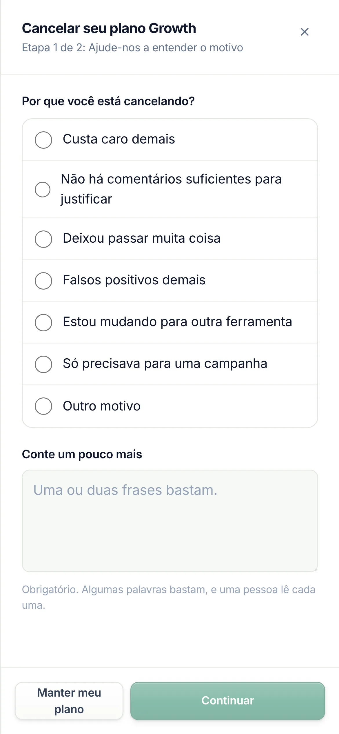 O mesmo em um celular.
