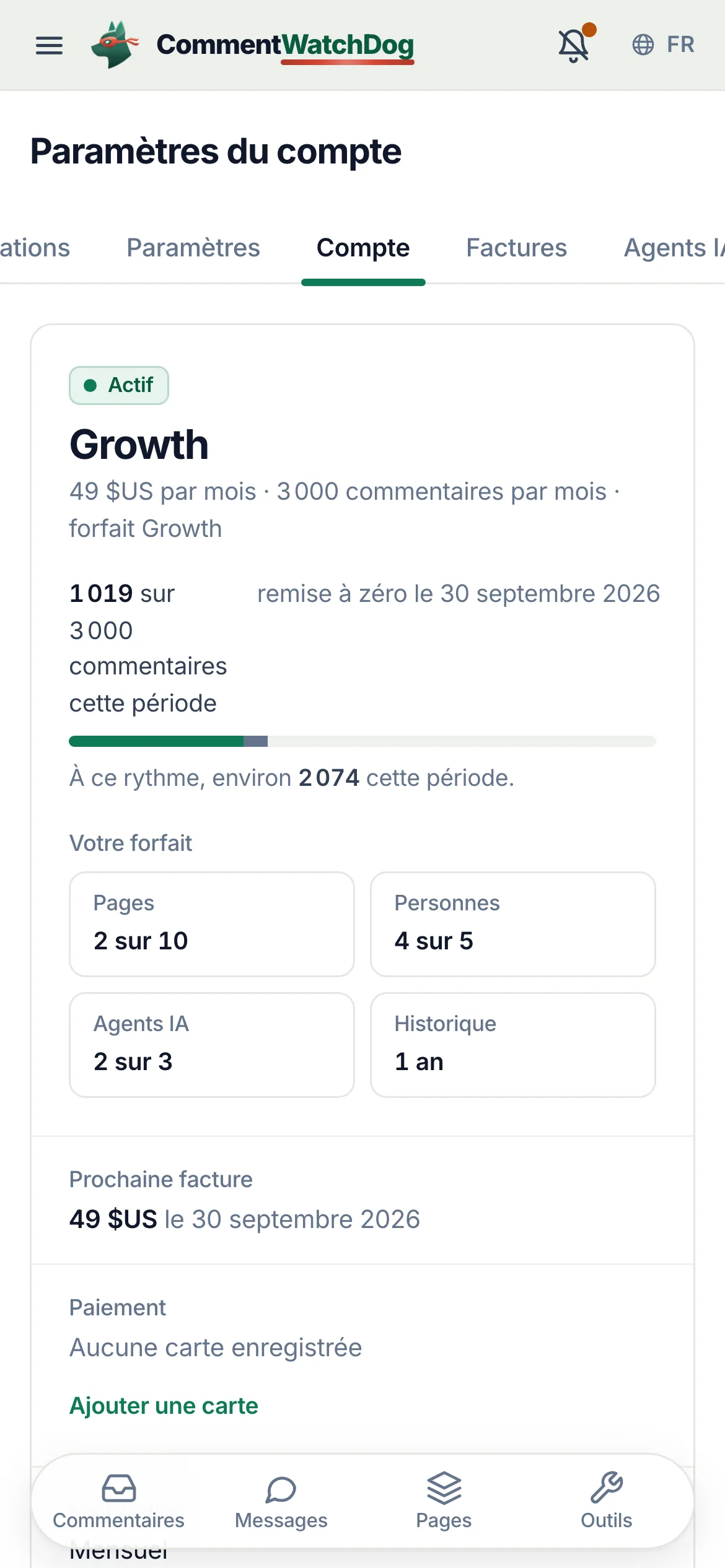 La même chose sur un téléphone.