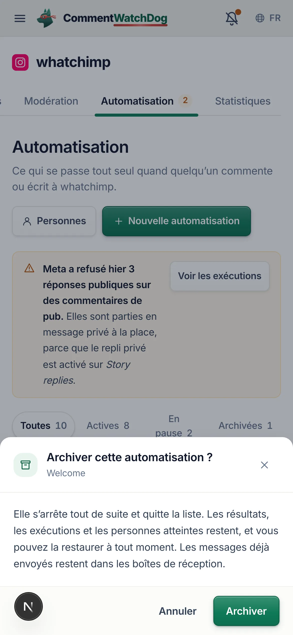 La même chose sur un téléphone.