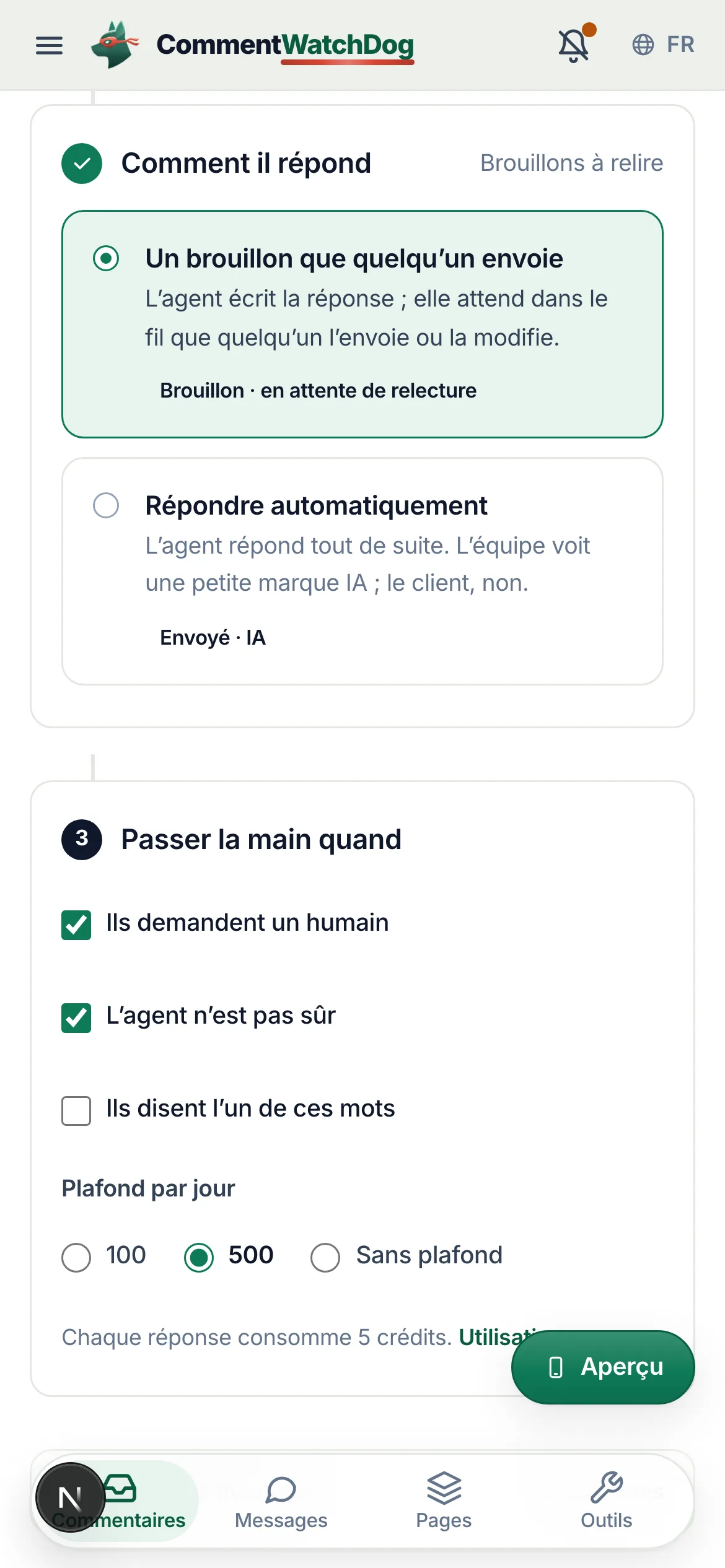 La même chose sur un téléphone.