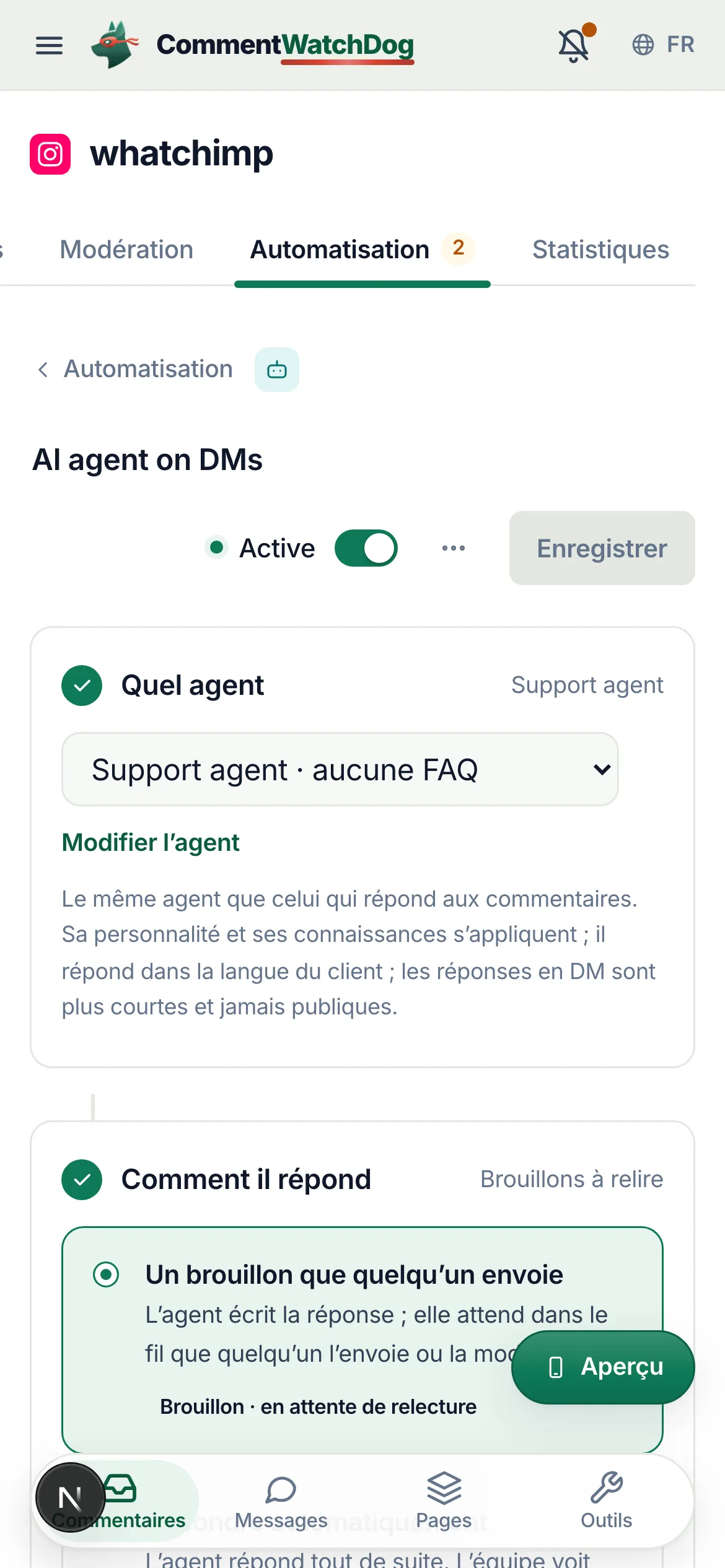La même chose sur un téléphone.