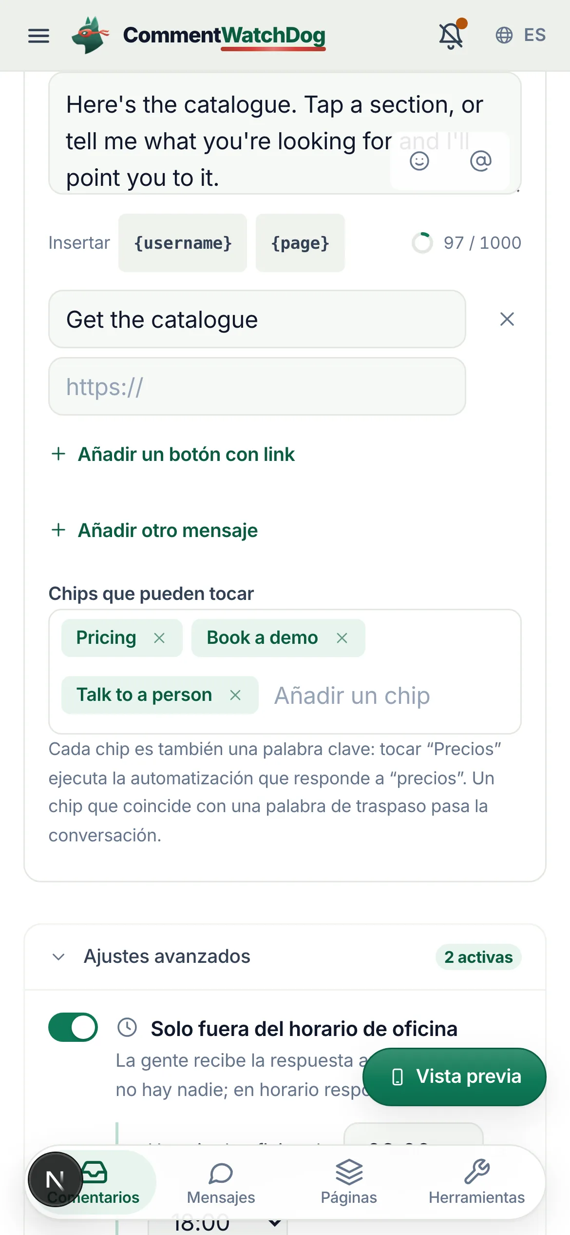 Lo mismo en un teléfono.