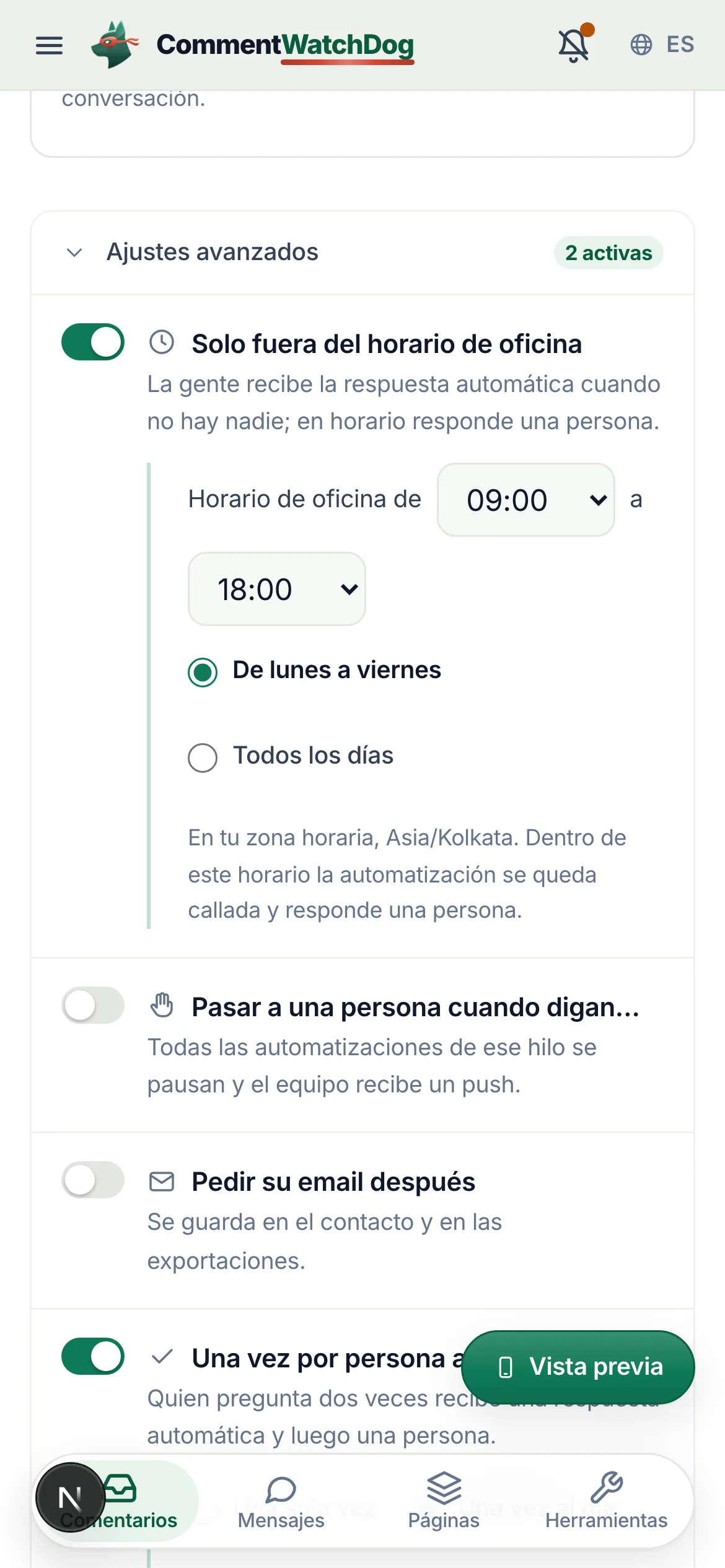 Lo mismo en un teléfono.