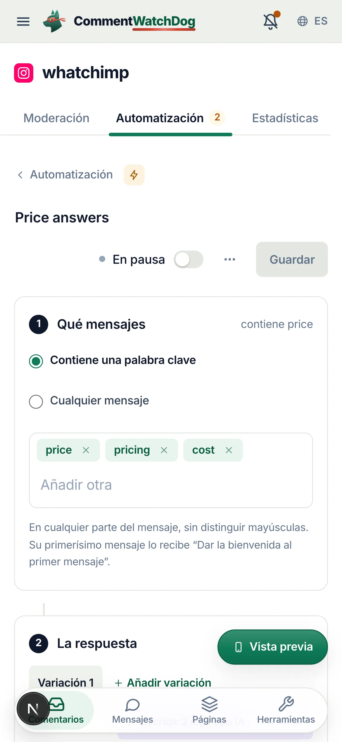 Lo mismo en un teléfono.