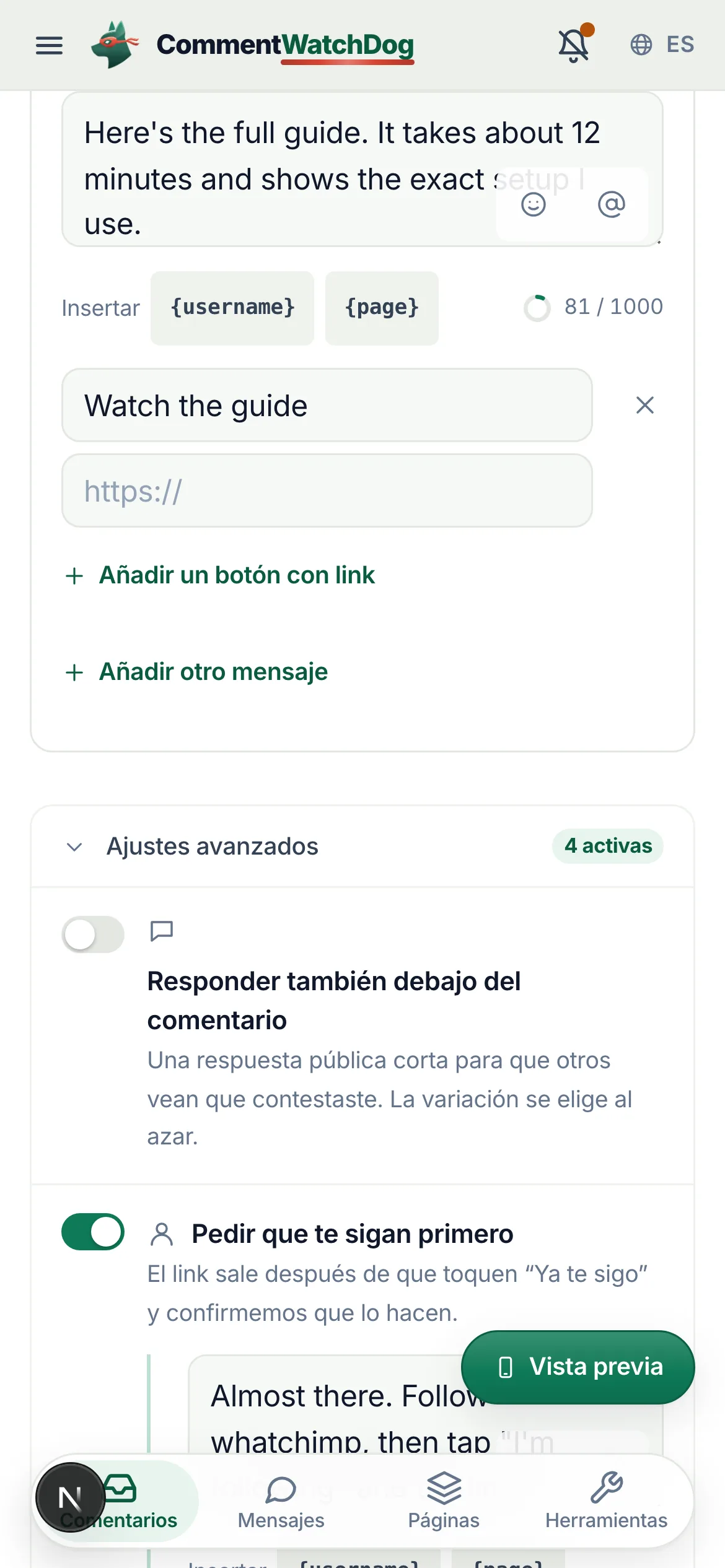 Lo mismo en un teléfono.