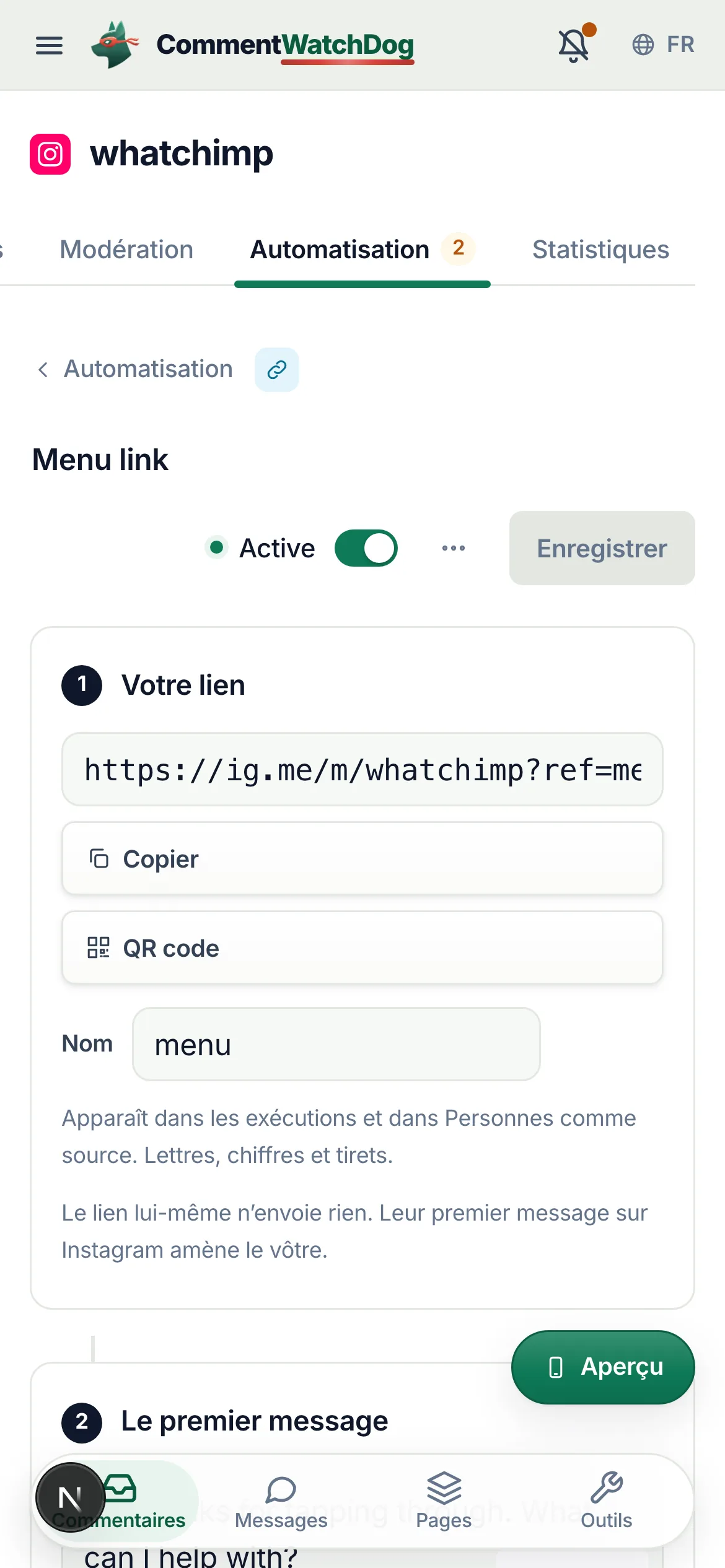 La même chose sur un téléphone.