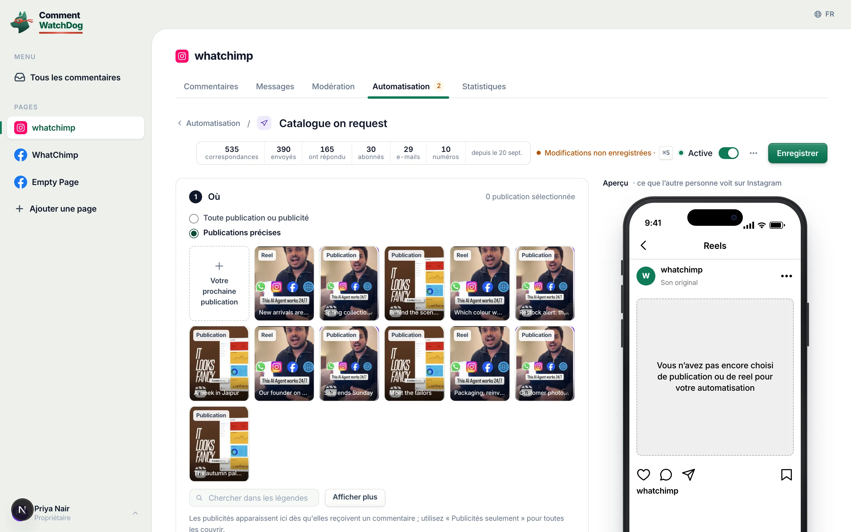 Posts spécifiques : la grille et le localisateur de lien en dessous.