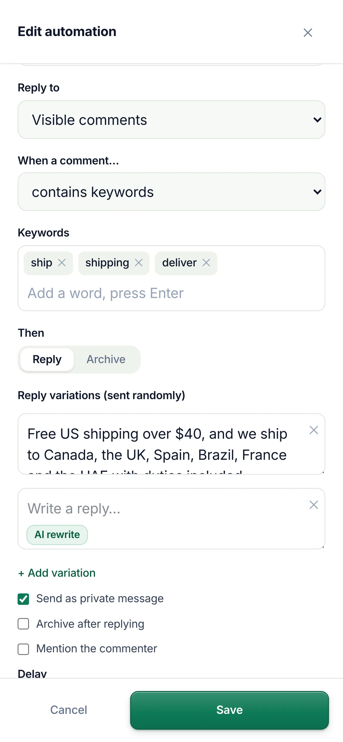 The same on a phone.