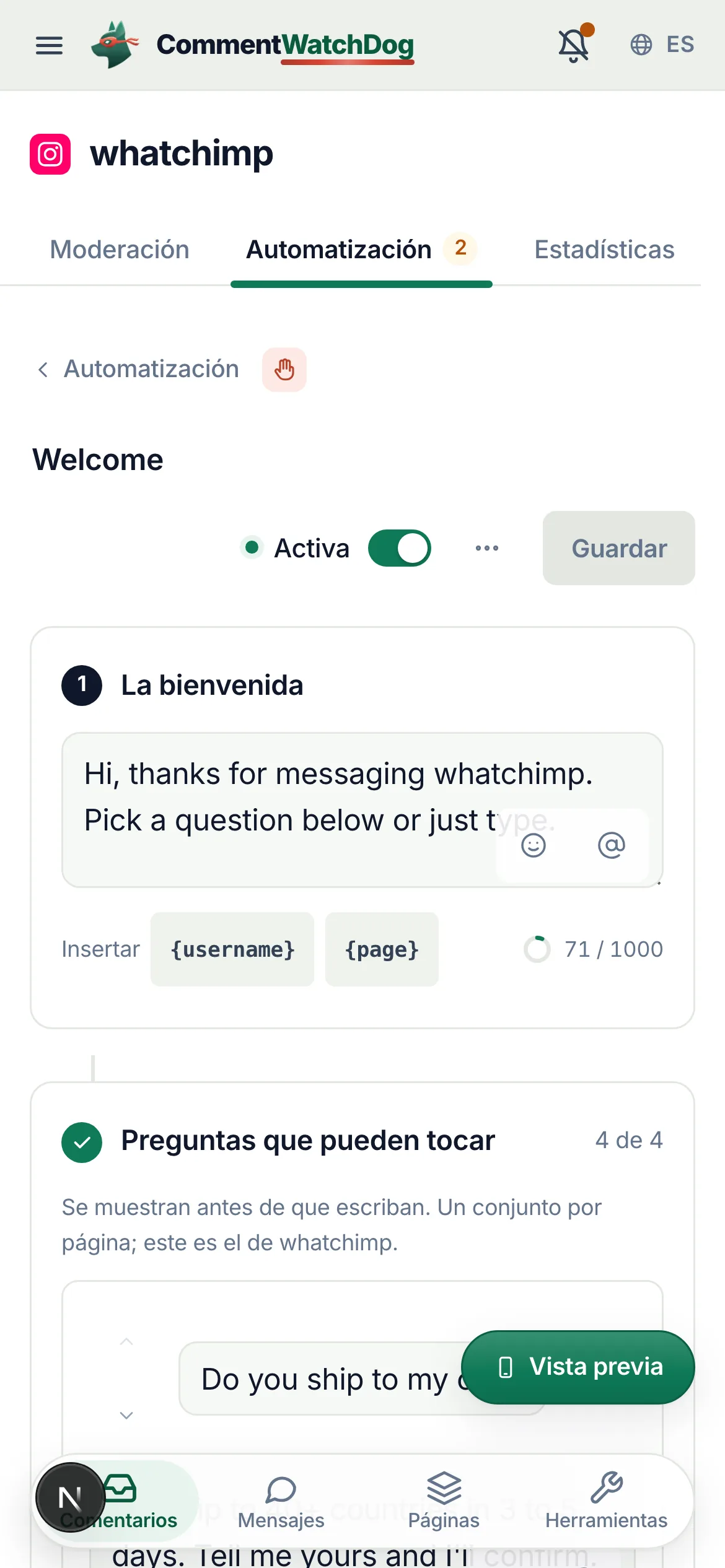 Lo mismo en un teléfono.