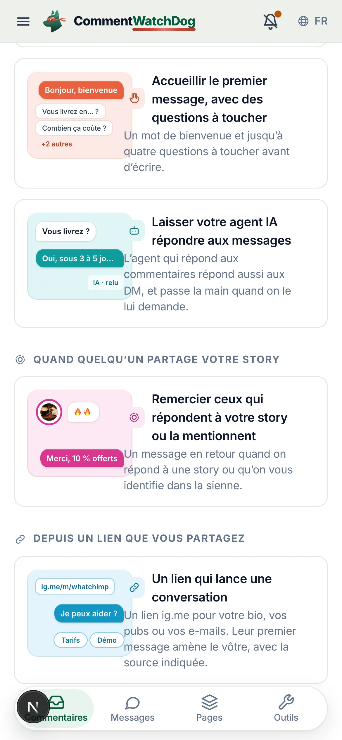 La même chose sur un téléphone.