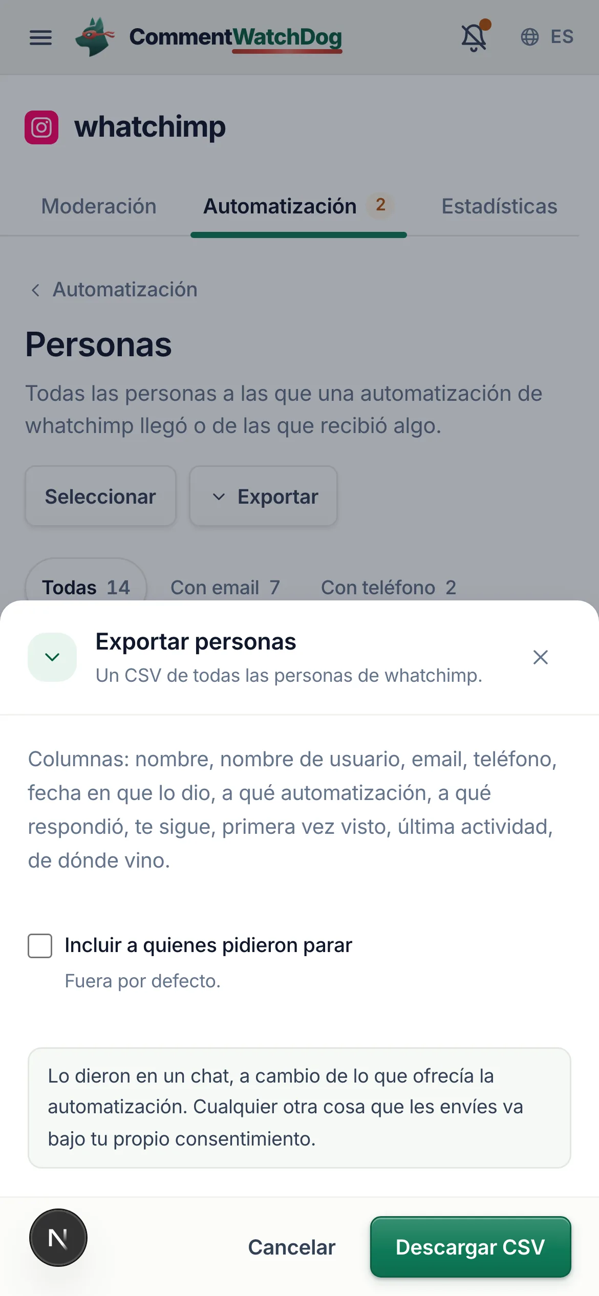 Lo mismo en un teléfono.