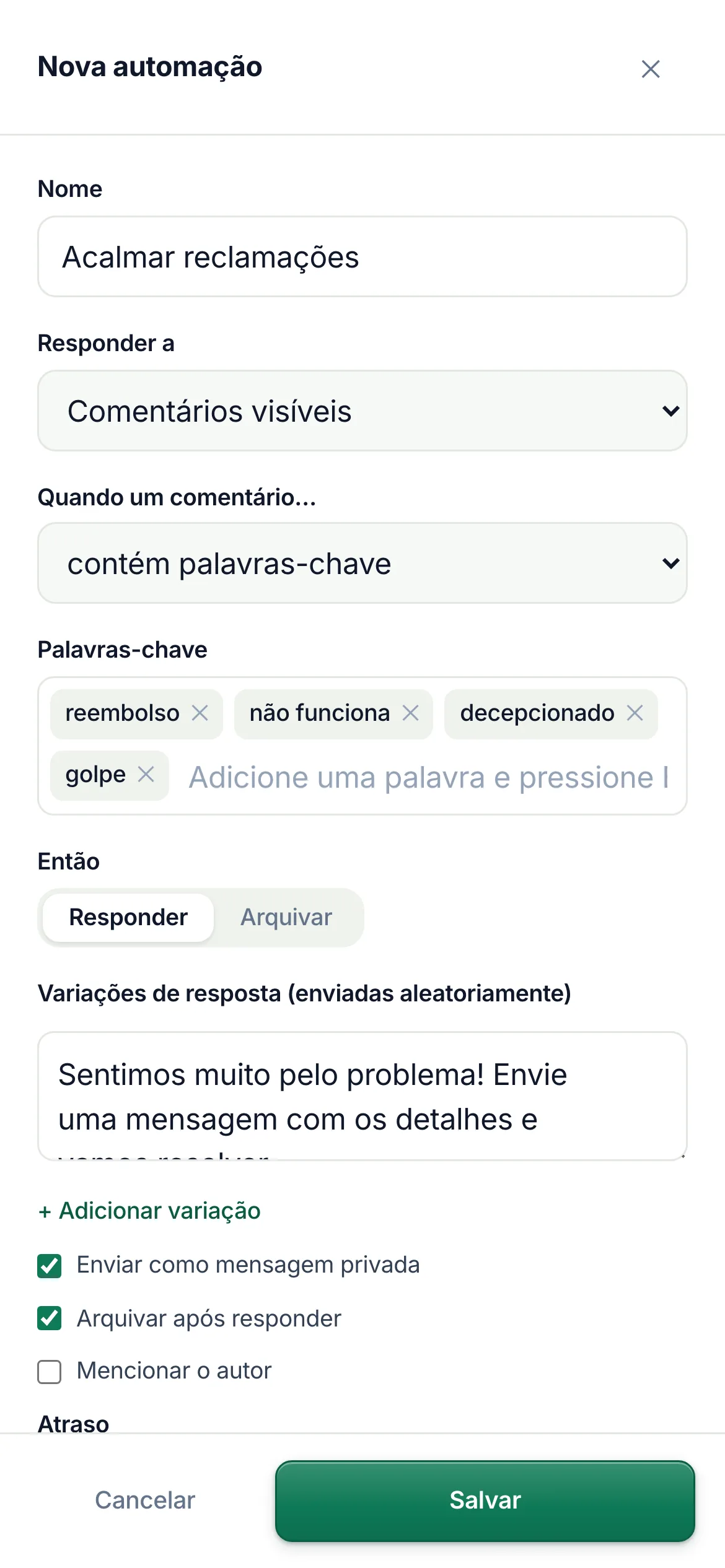 O mesmo em um celular.