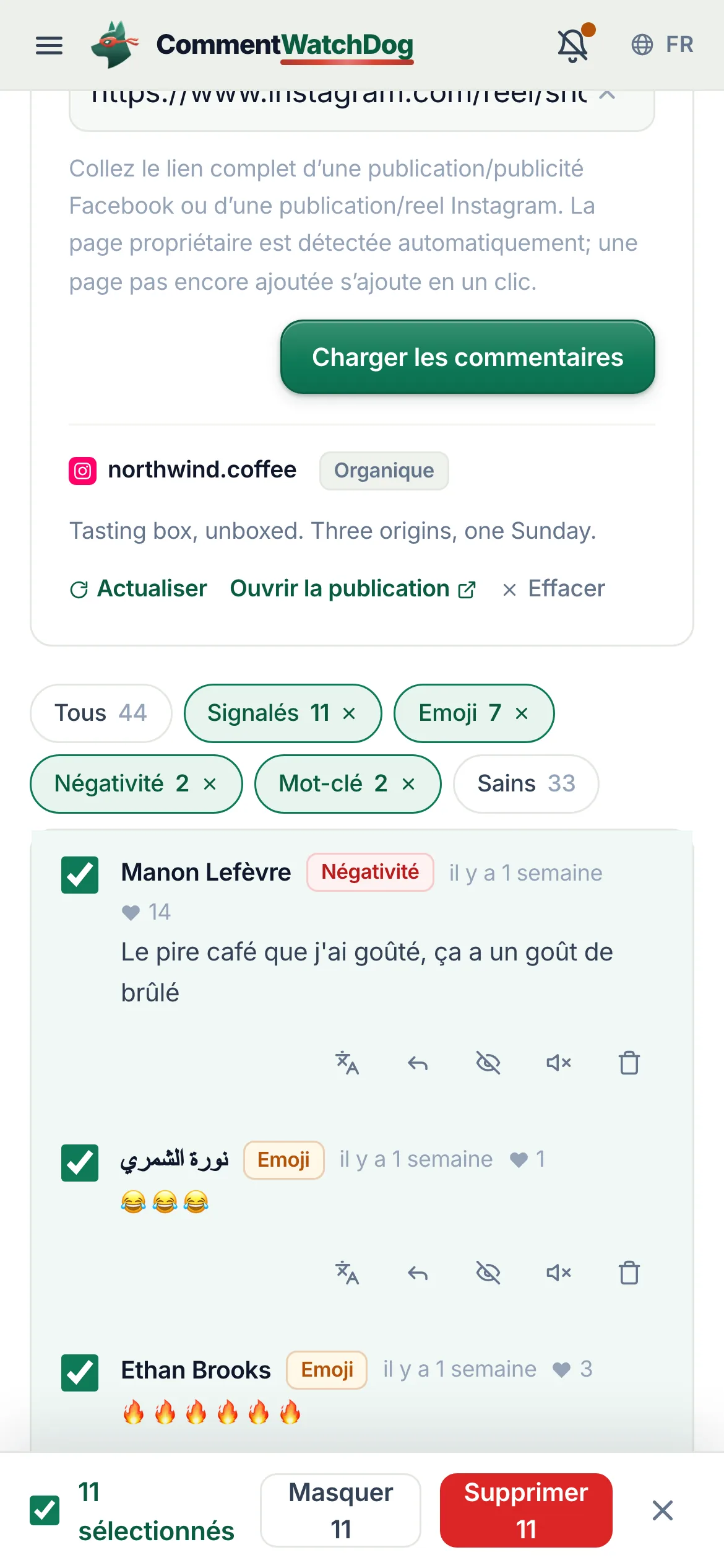 La même chose sur un téléphone.