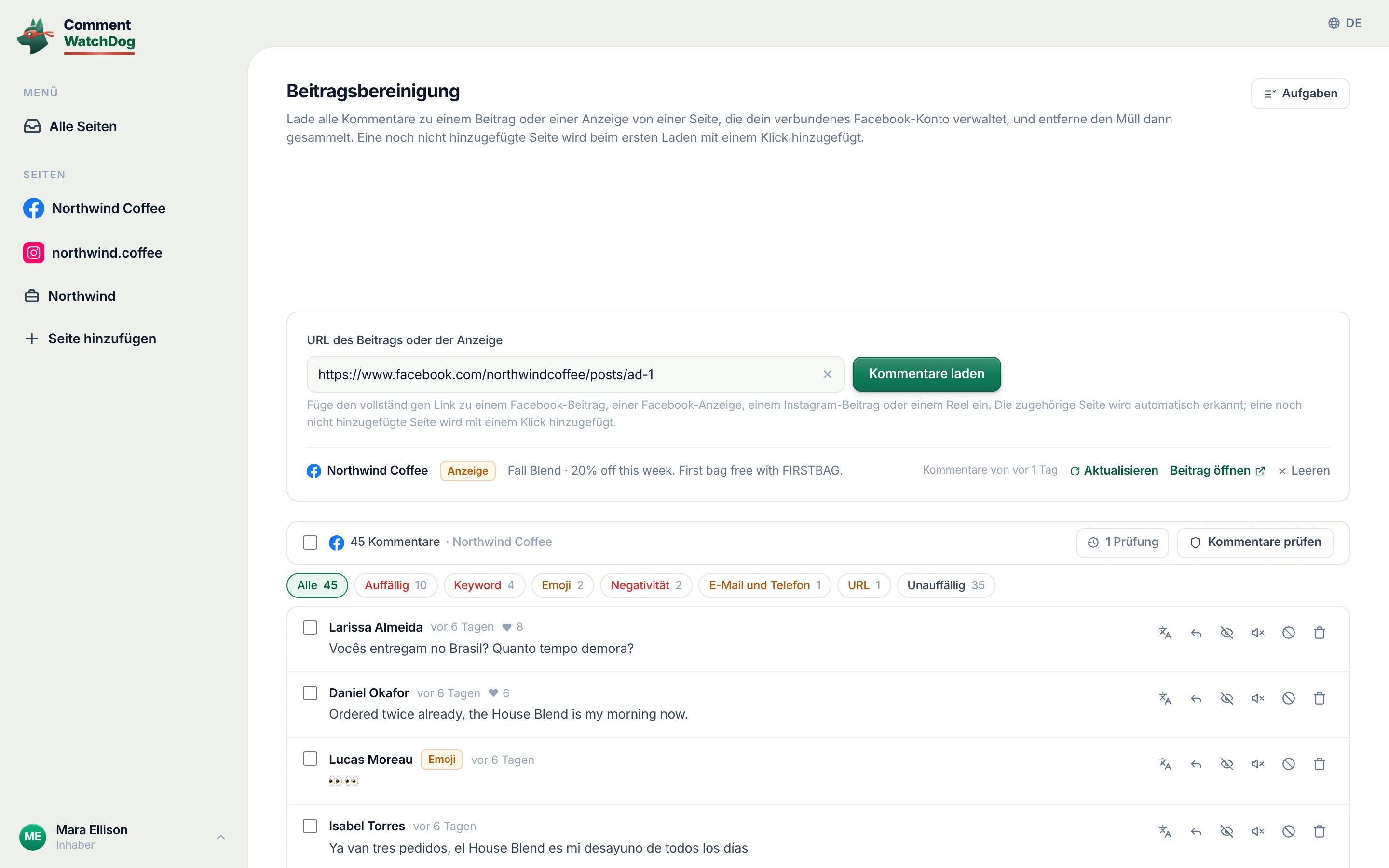 Die Beitragsbereinigung, für die Kommentare aus der Lücke.