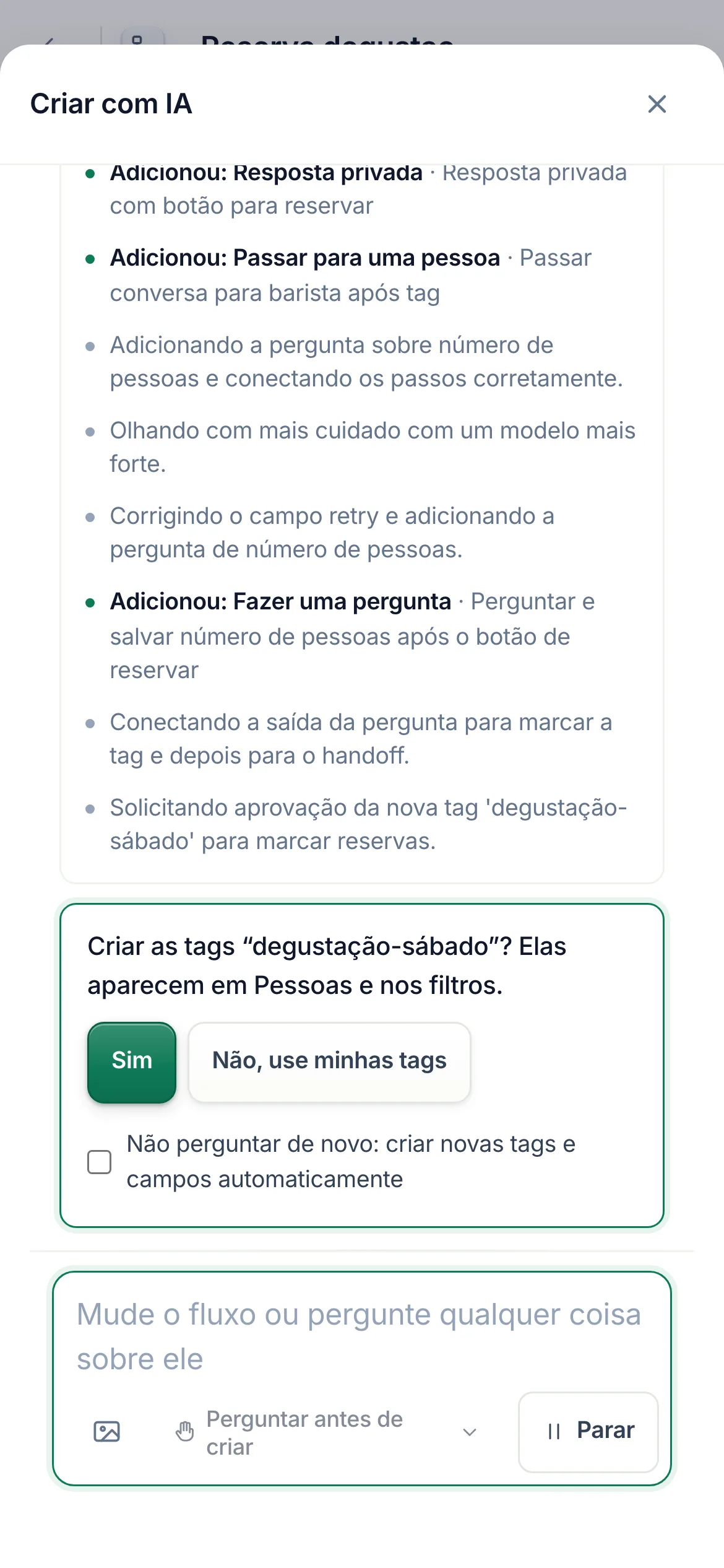 Uma pergunta no celular, com as respostas para escolher.