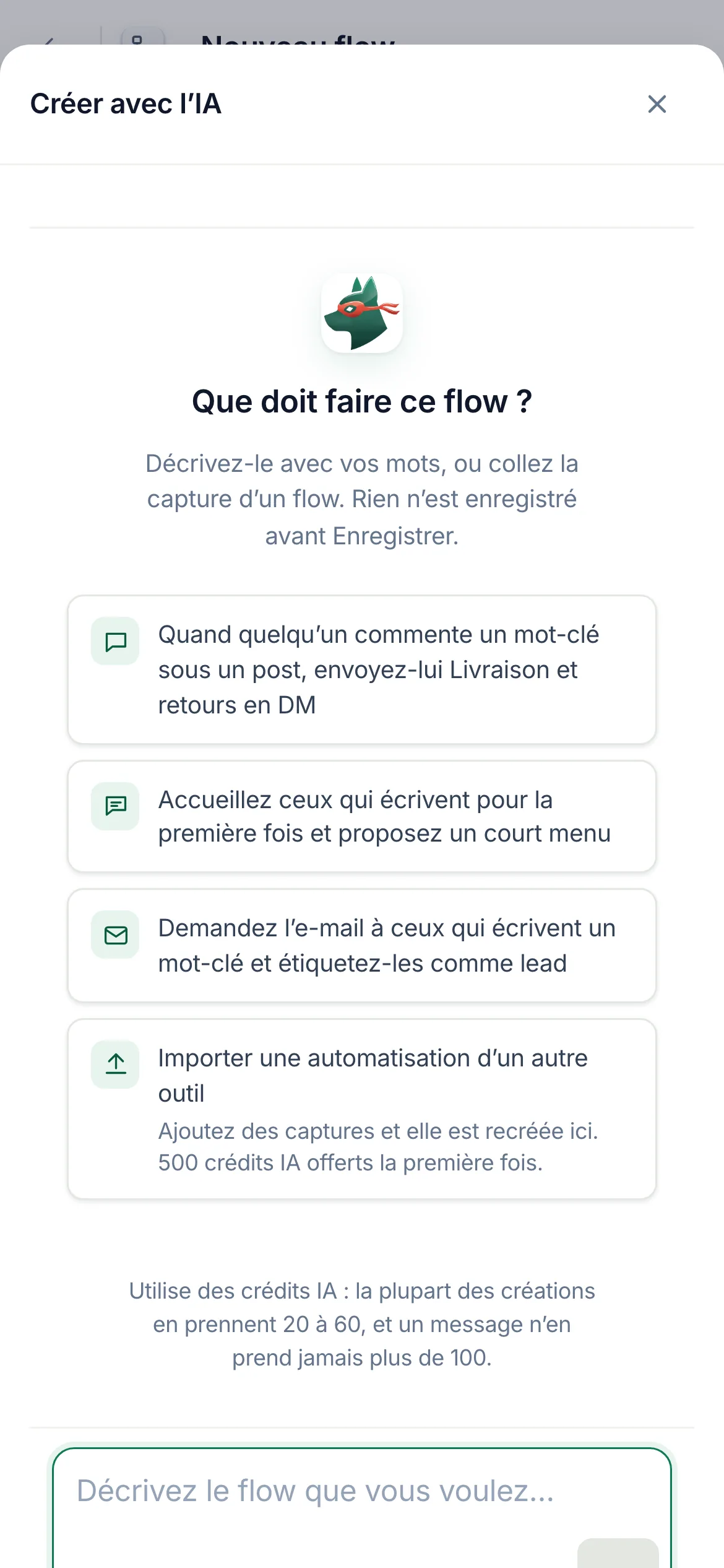 La zone de saisie sur un téléphone.