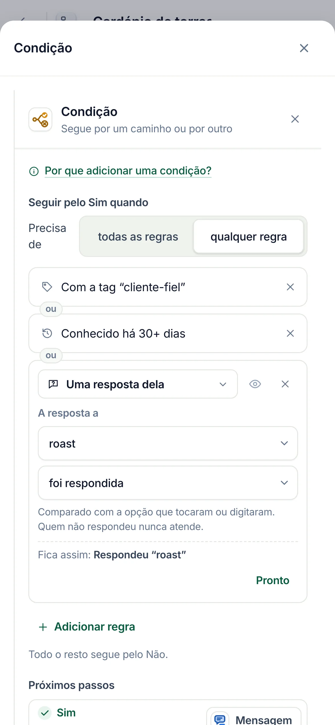 O mesmo em um celular.