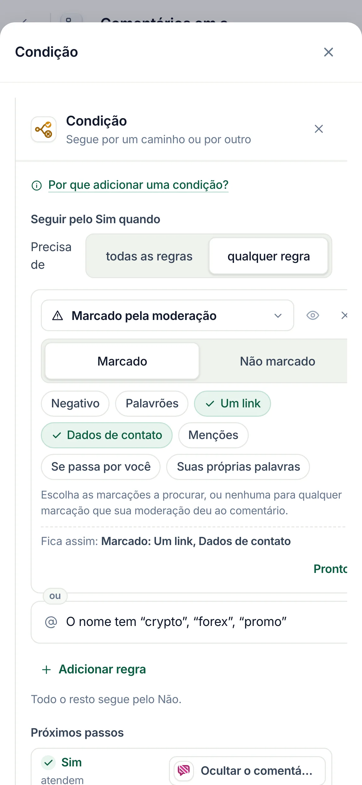 O mesmo em um celular.