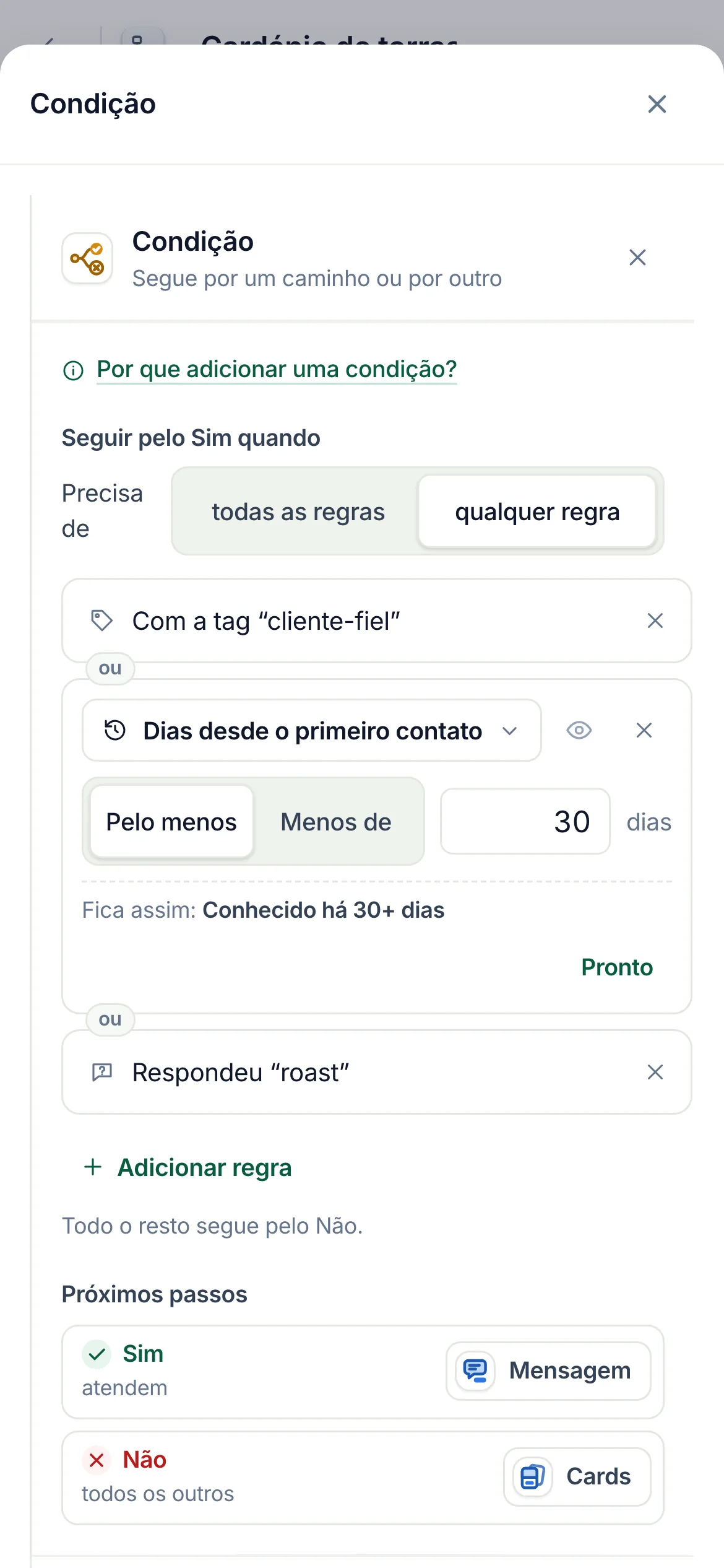 O mesmo em um celular.