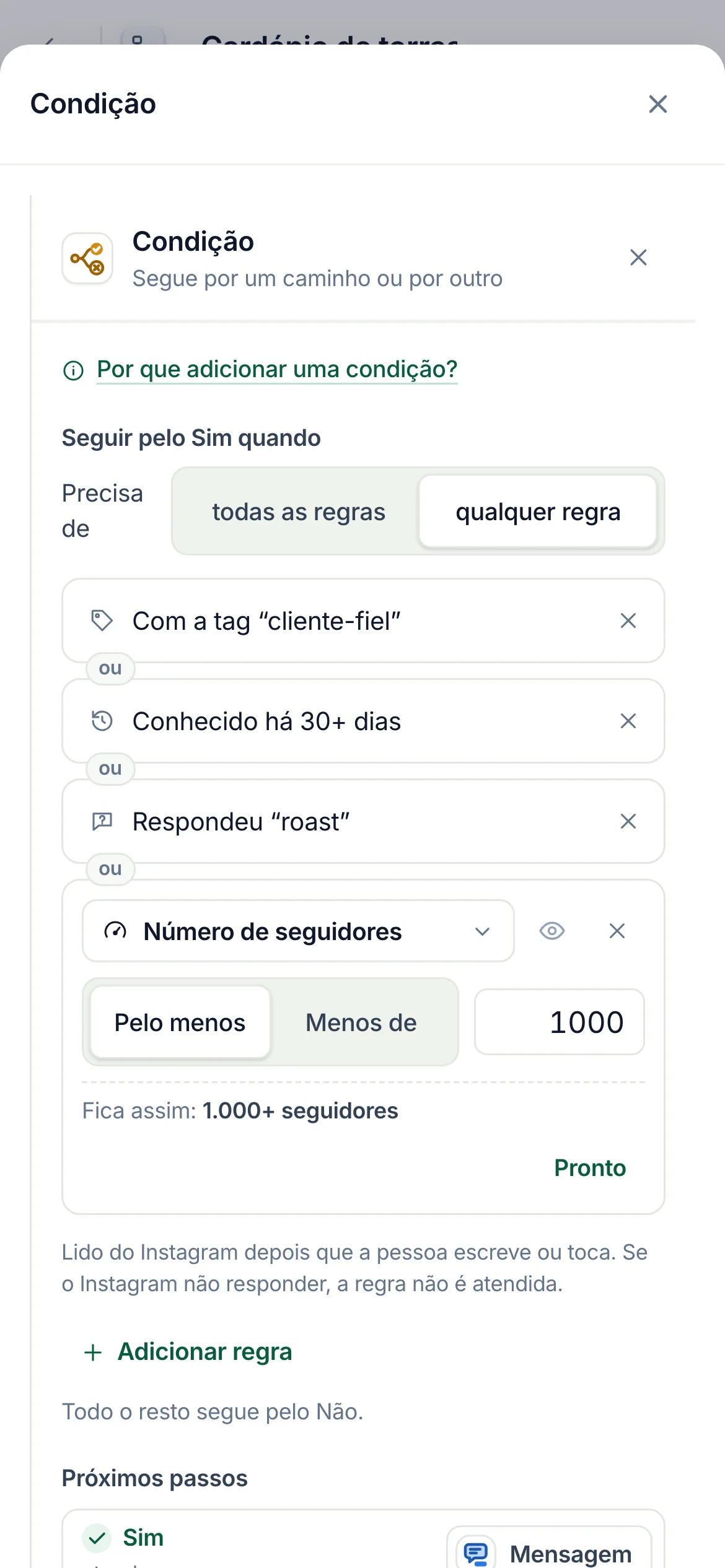 O mesmo em um celular.