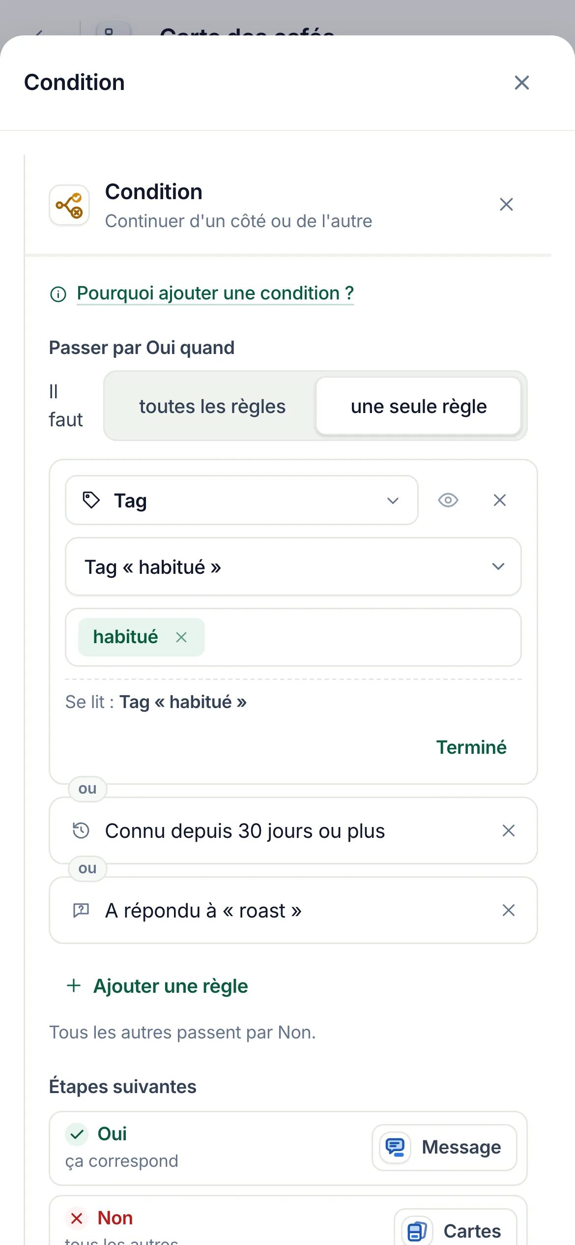 La même chose sur un téléphone.
