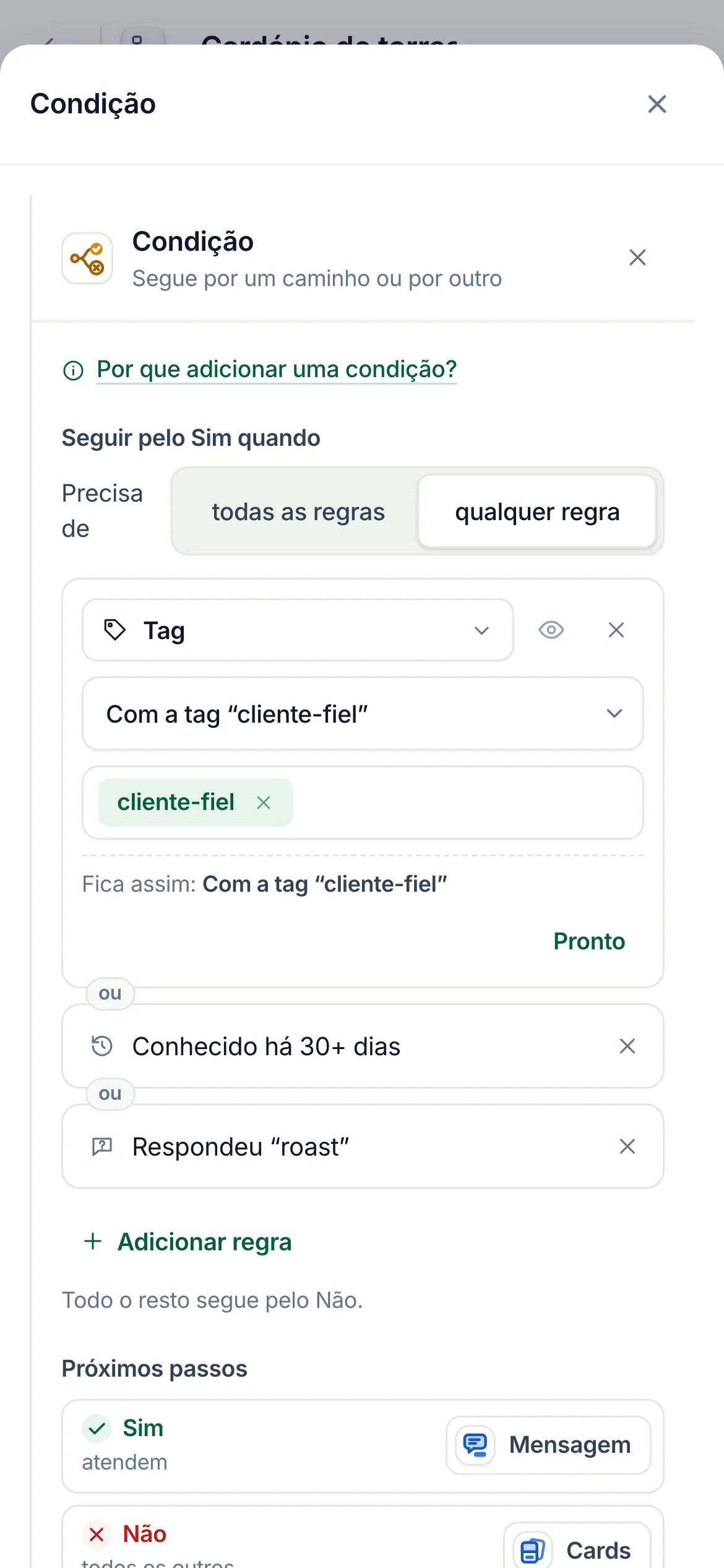 O mesmo em um celular.