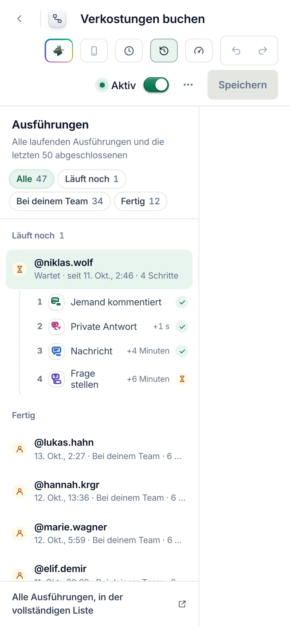 Dasselbe auf dem Handy.