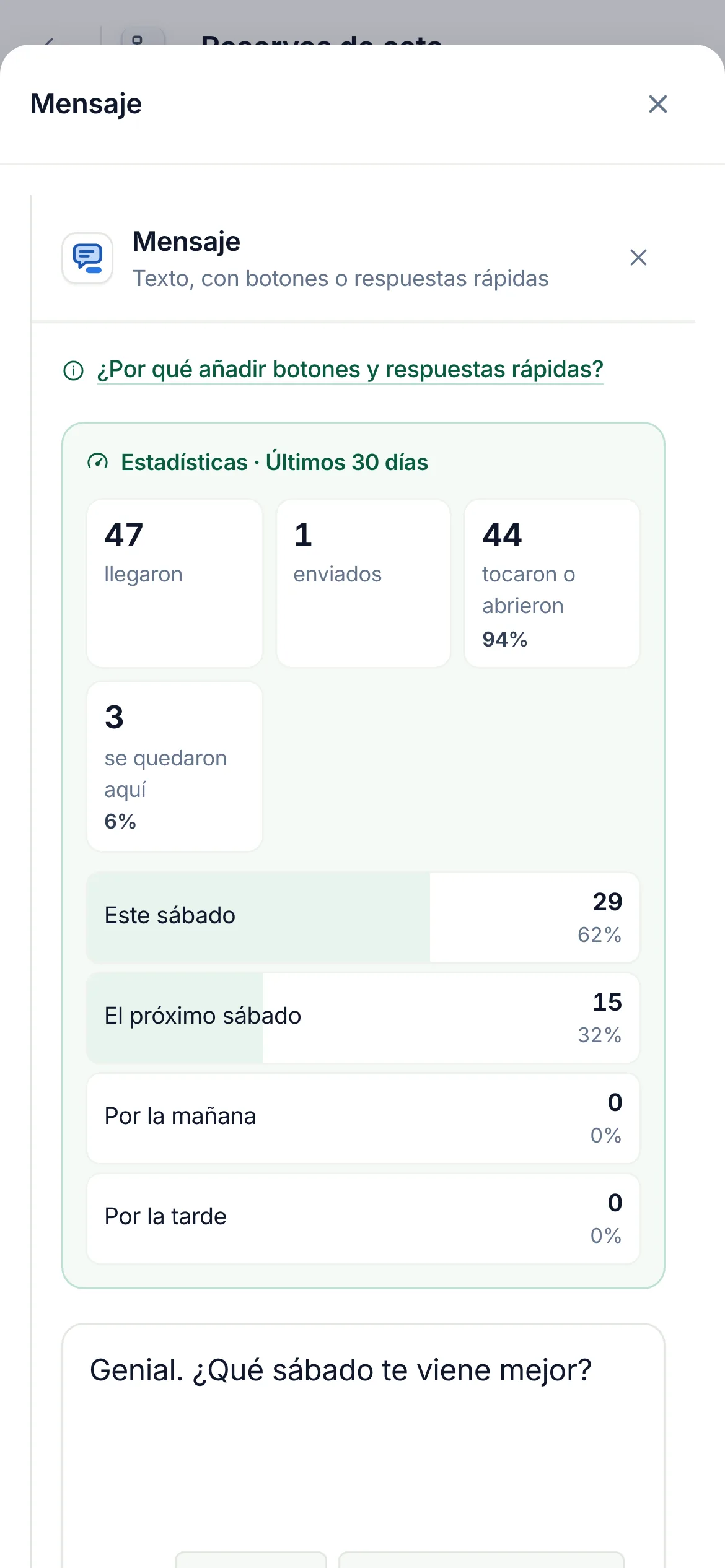 El paso tras un toque en un teléfono: sus números en la parte superior de la hoja.