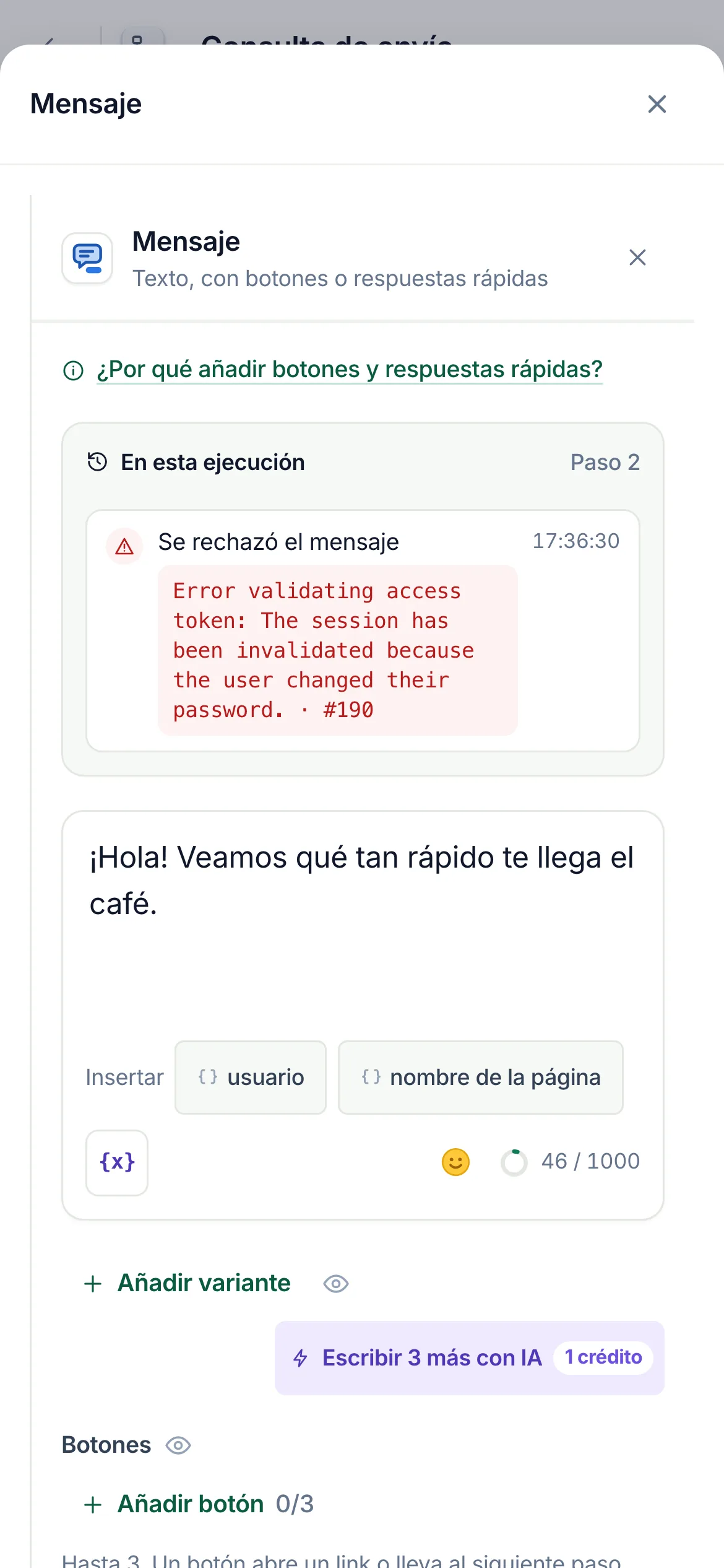 El mismo recuadro en un teléfono.
