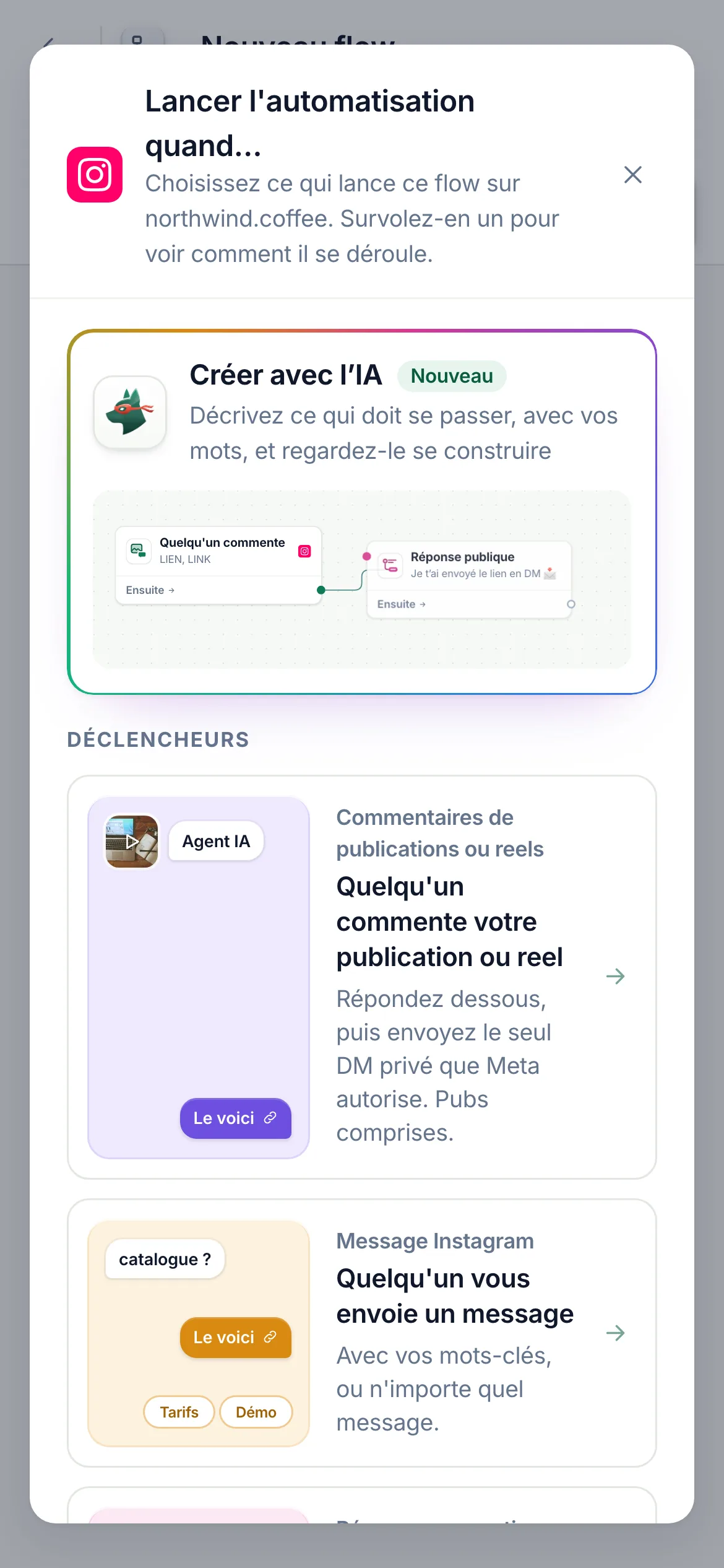 Le même déclencheur sur un téléphone.