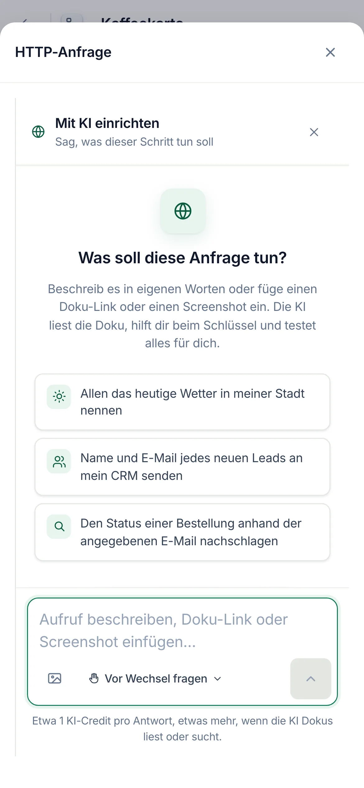 Dasselbe auf dem Handy.