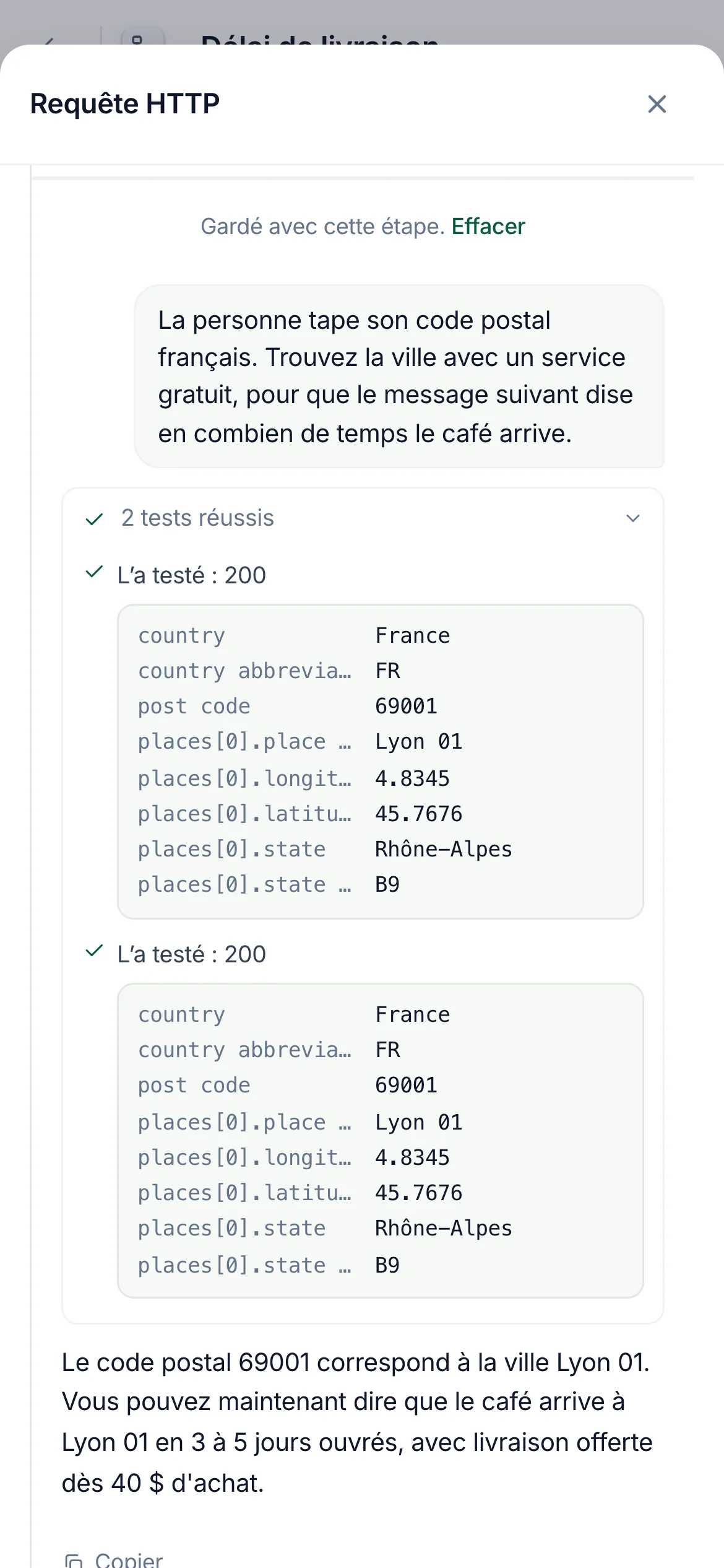 La même chose sur un téléphone.