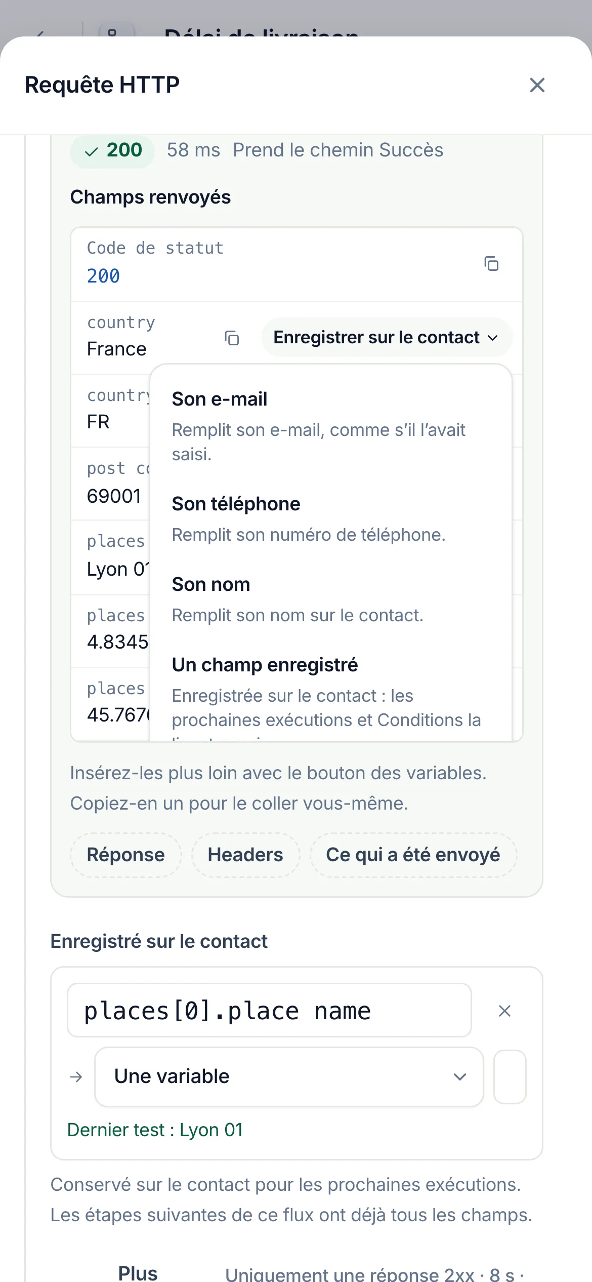 La même chose sur un téléphone.