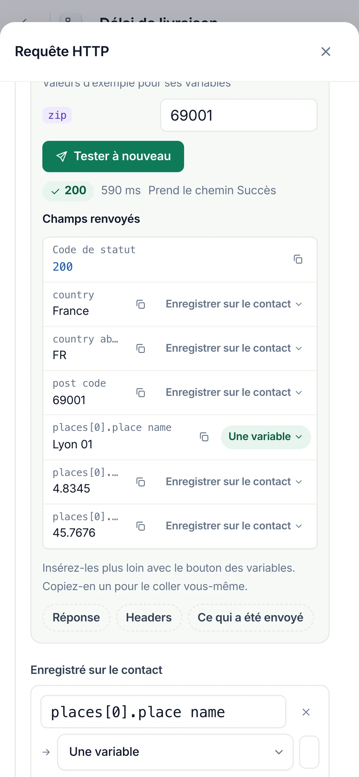 La même chose sur un téléphone.
