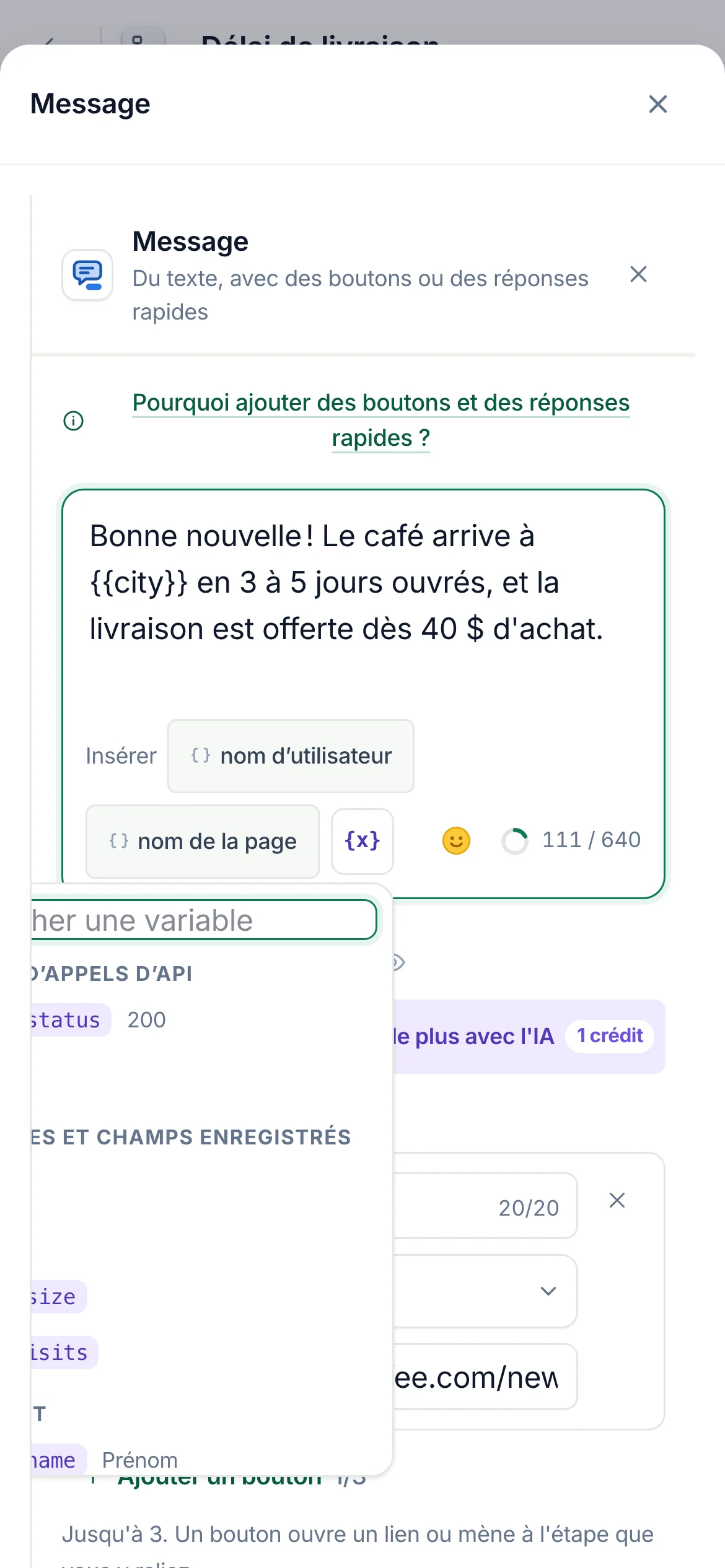 La même chose sur un téléphone.
