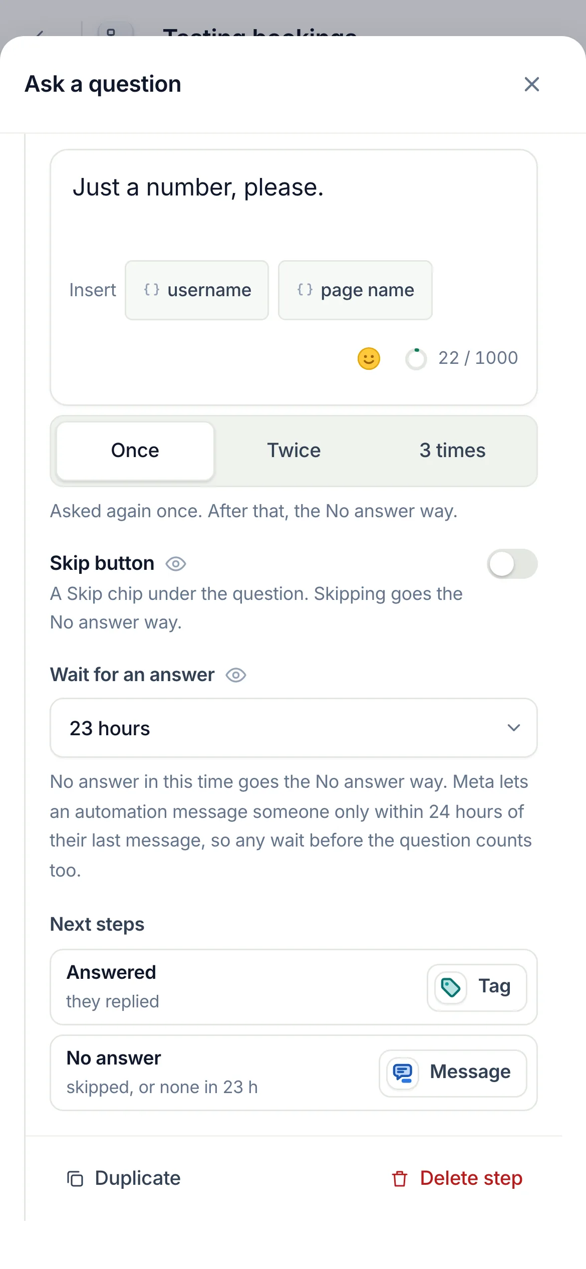 The same three on a phone, at the end of the sheet.