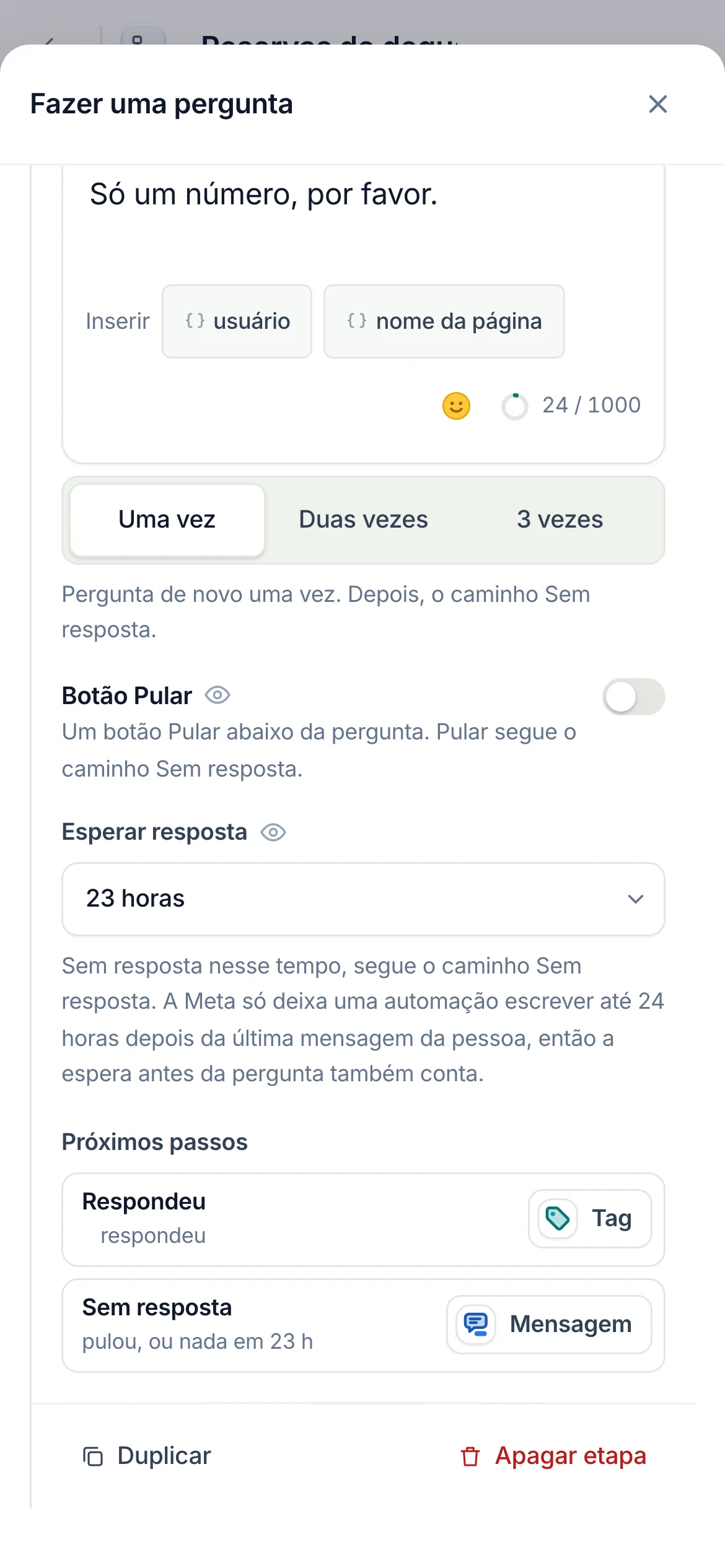 Os mesmos três no celular, no fim do painel inferior.