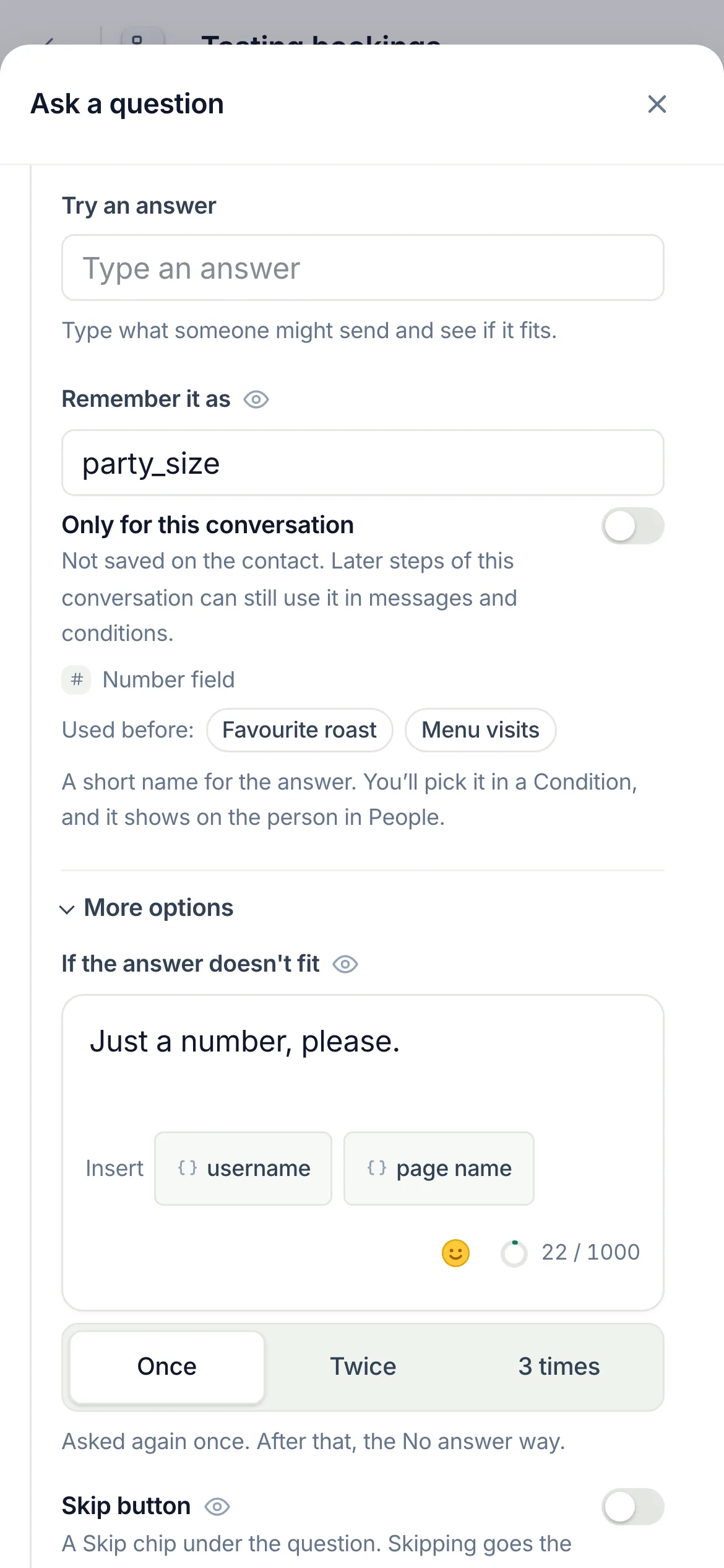 The same on a phone.