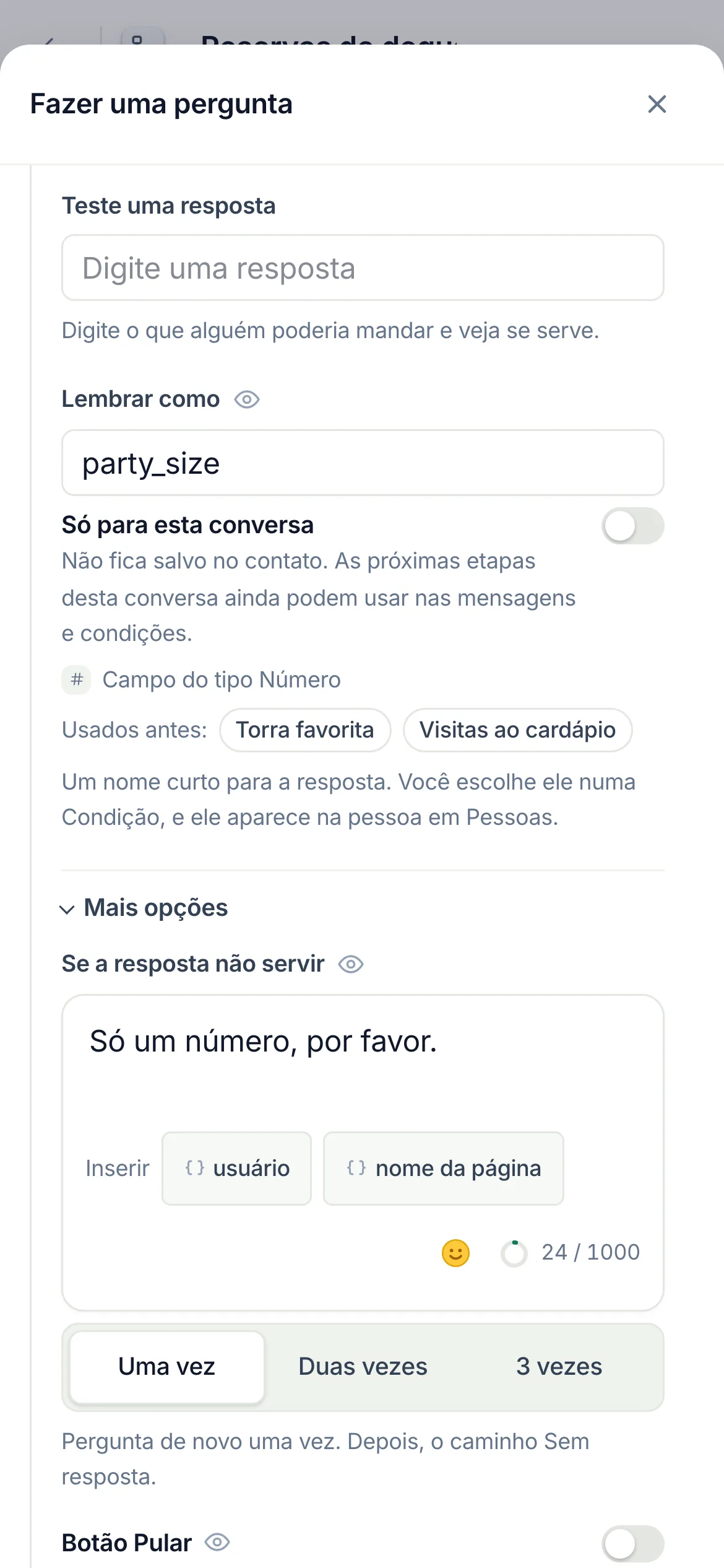O mesmo em um celular.