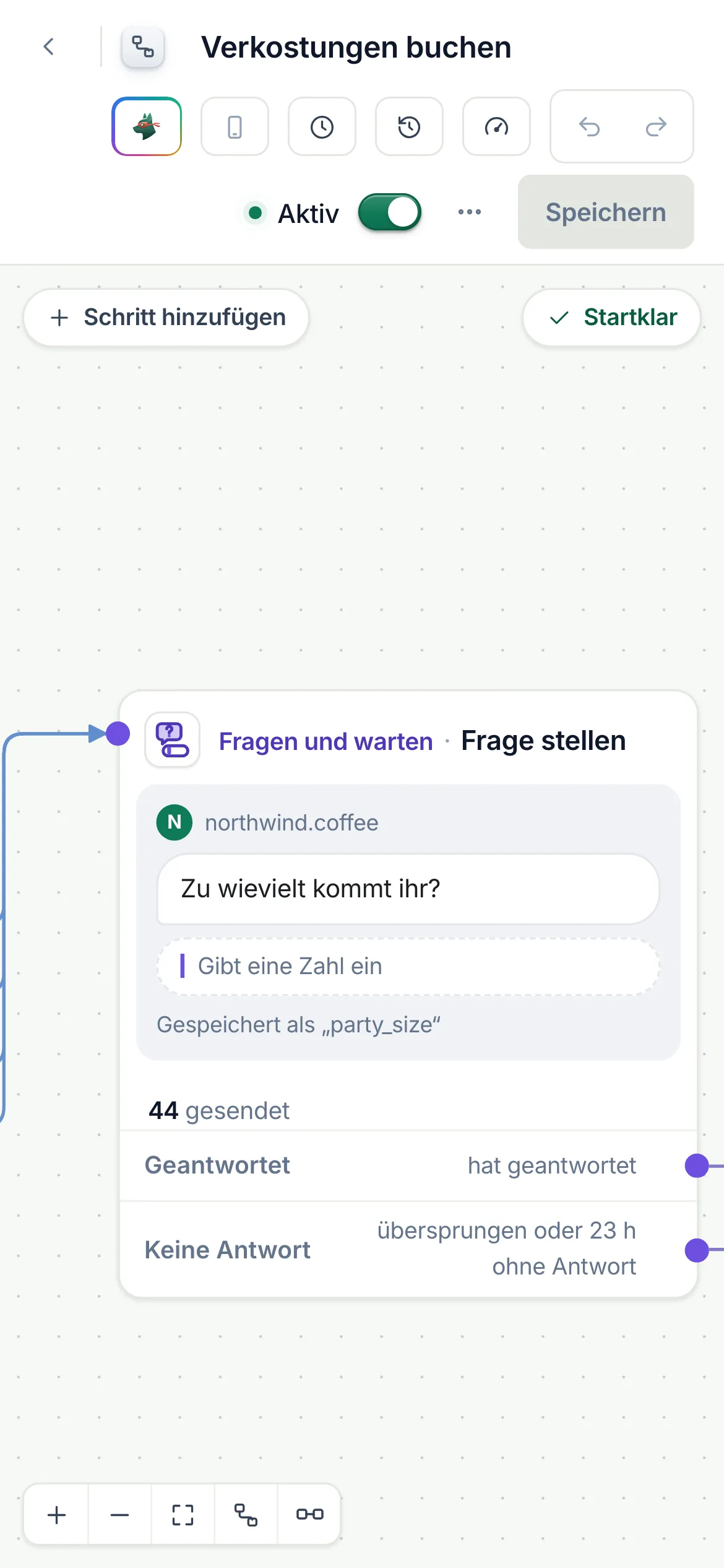Dasselbe auf dem Handy.