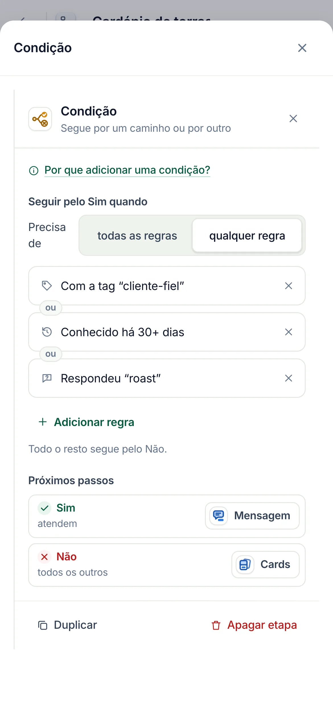 O mesmo em um celular.