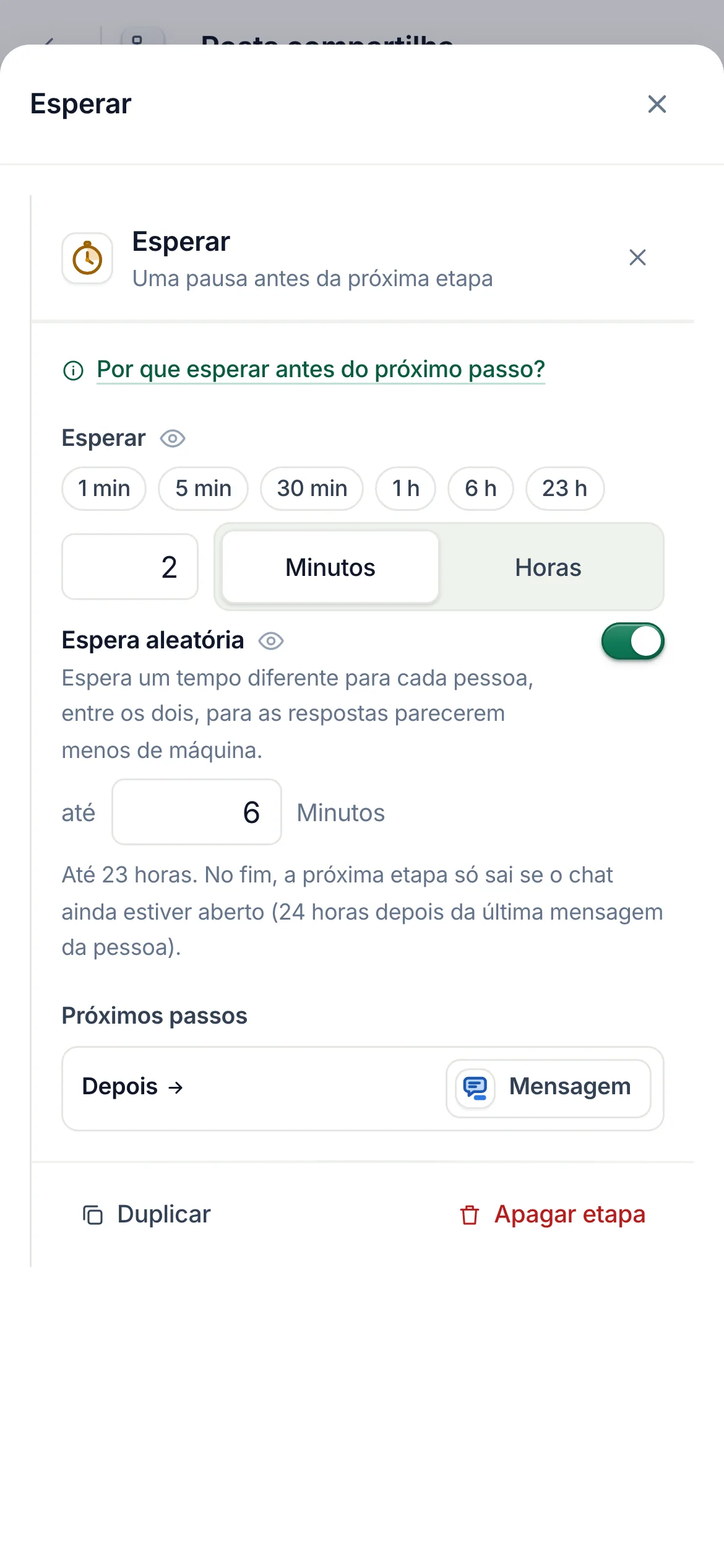 O mesmo em um celular.