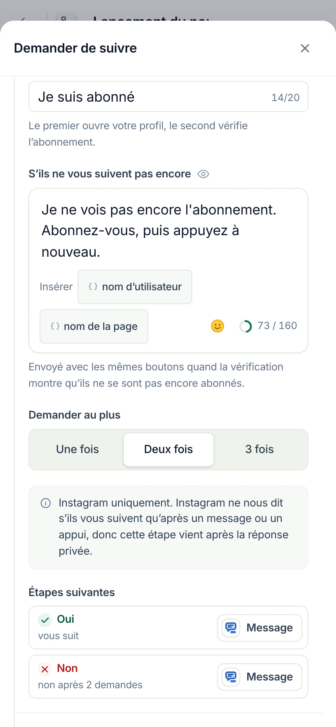 La même chose sur un téléphone.