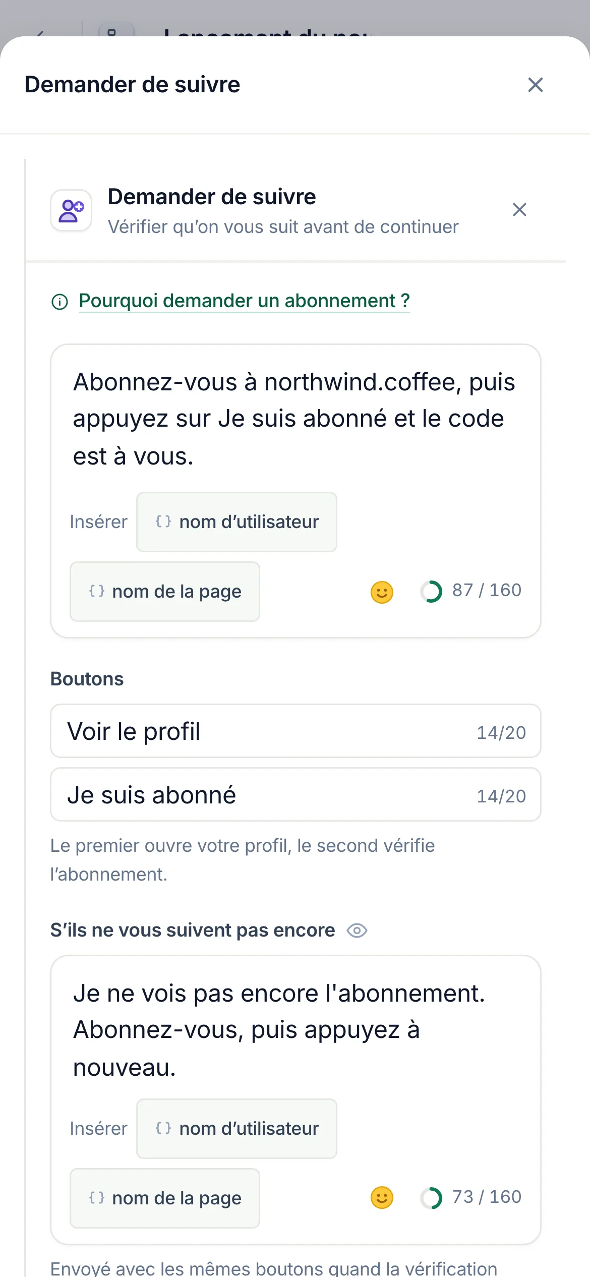 La même chose sur un téléphone.