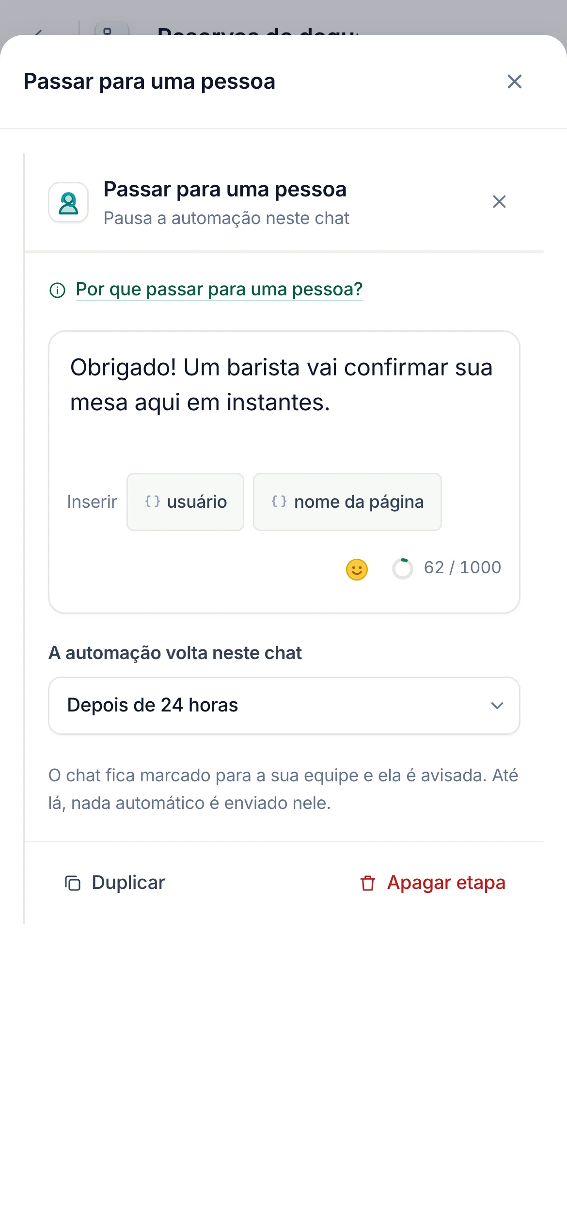O mesmo em um celular.