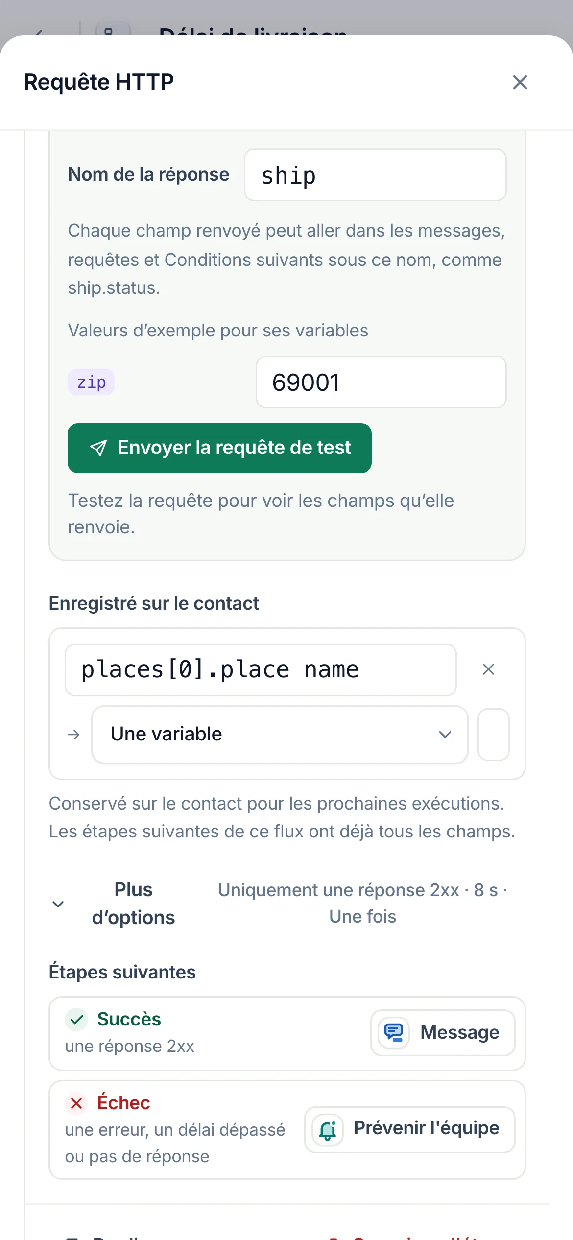 La même chose sur un téléphone.