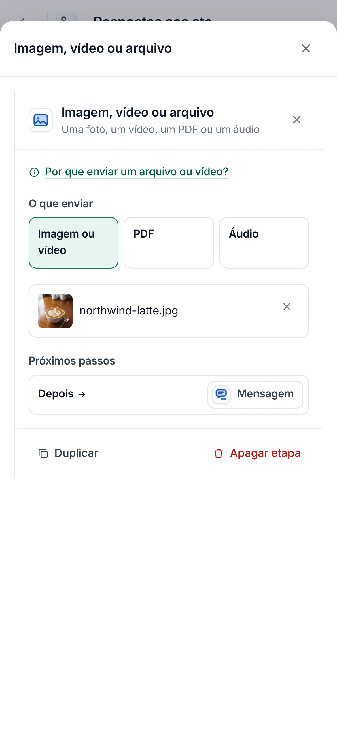 O mesmo em um celular.
