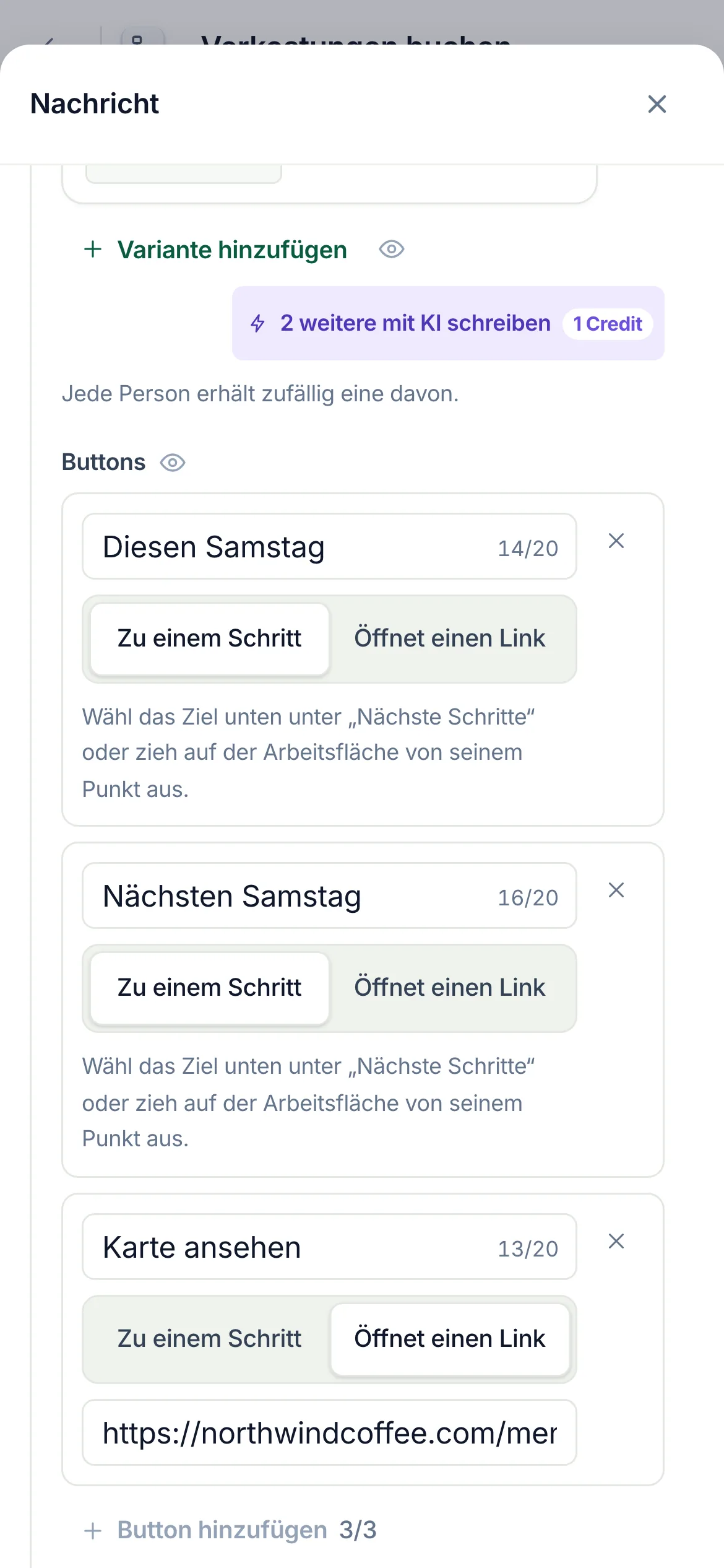 Dasselbe auf dem Handy.