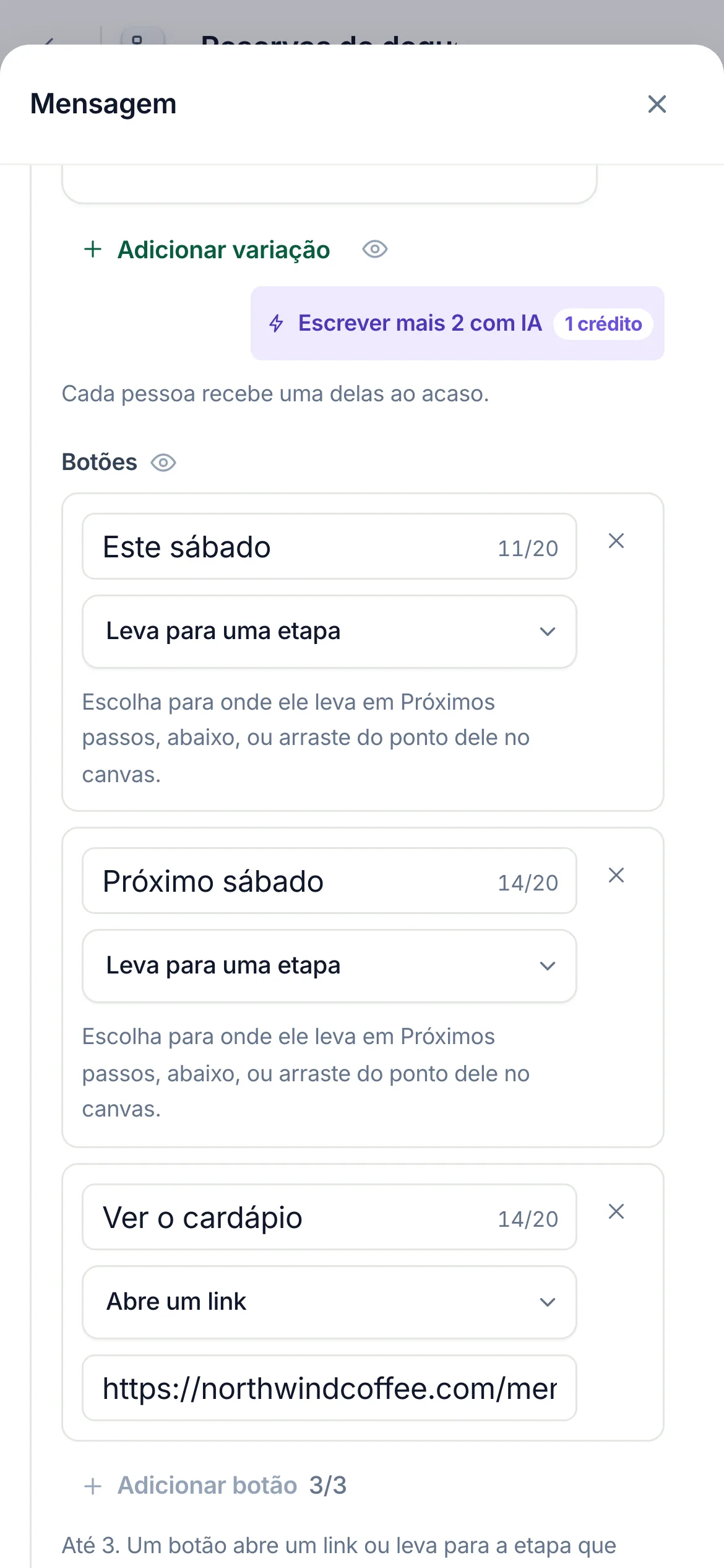 O mesmo em um celular.