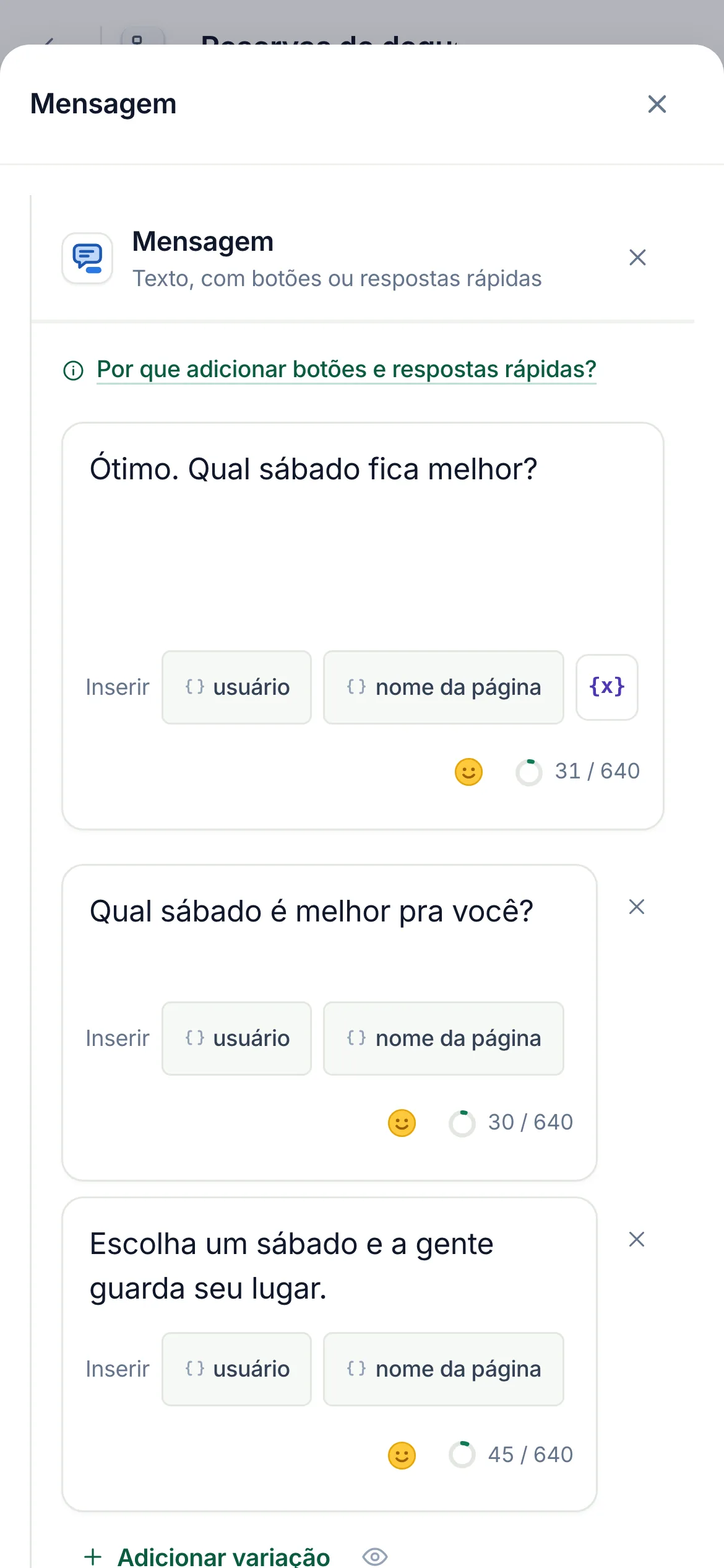 O mesmo em um celular.